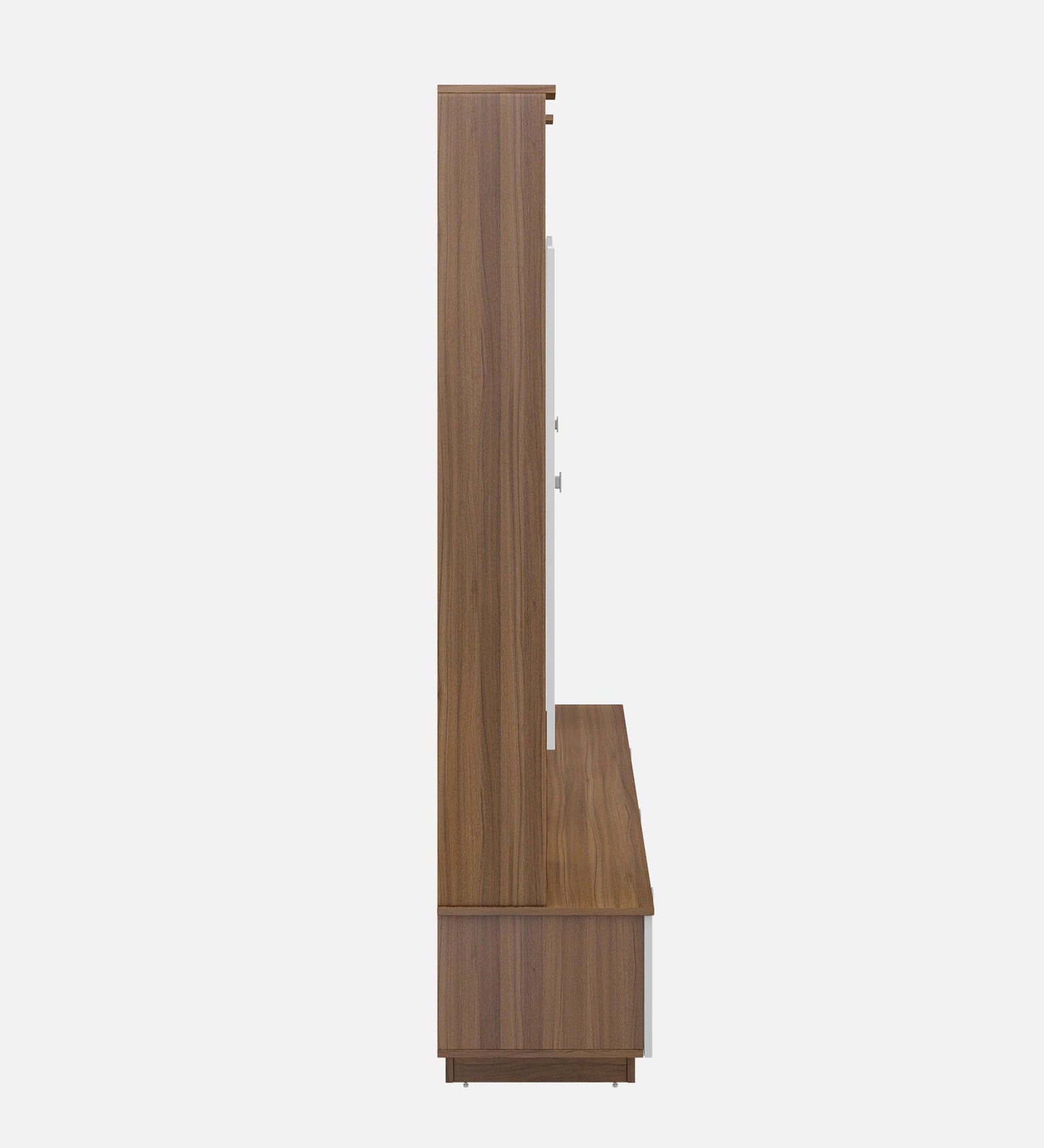 Kohat TV Unit In Frosty White and Oral Walnut Finish - Febonic Living