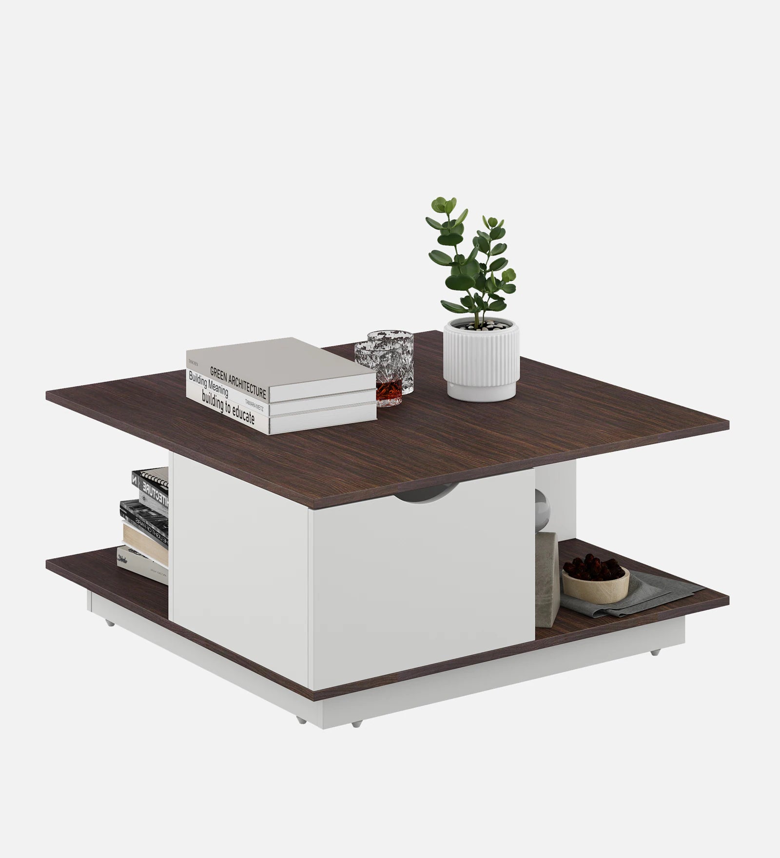 Pavia Coffee Table In Frosty White Finish - Febonic Living