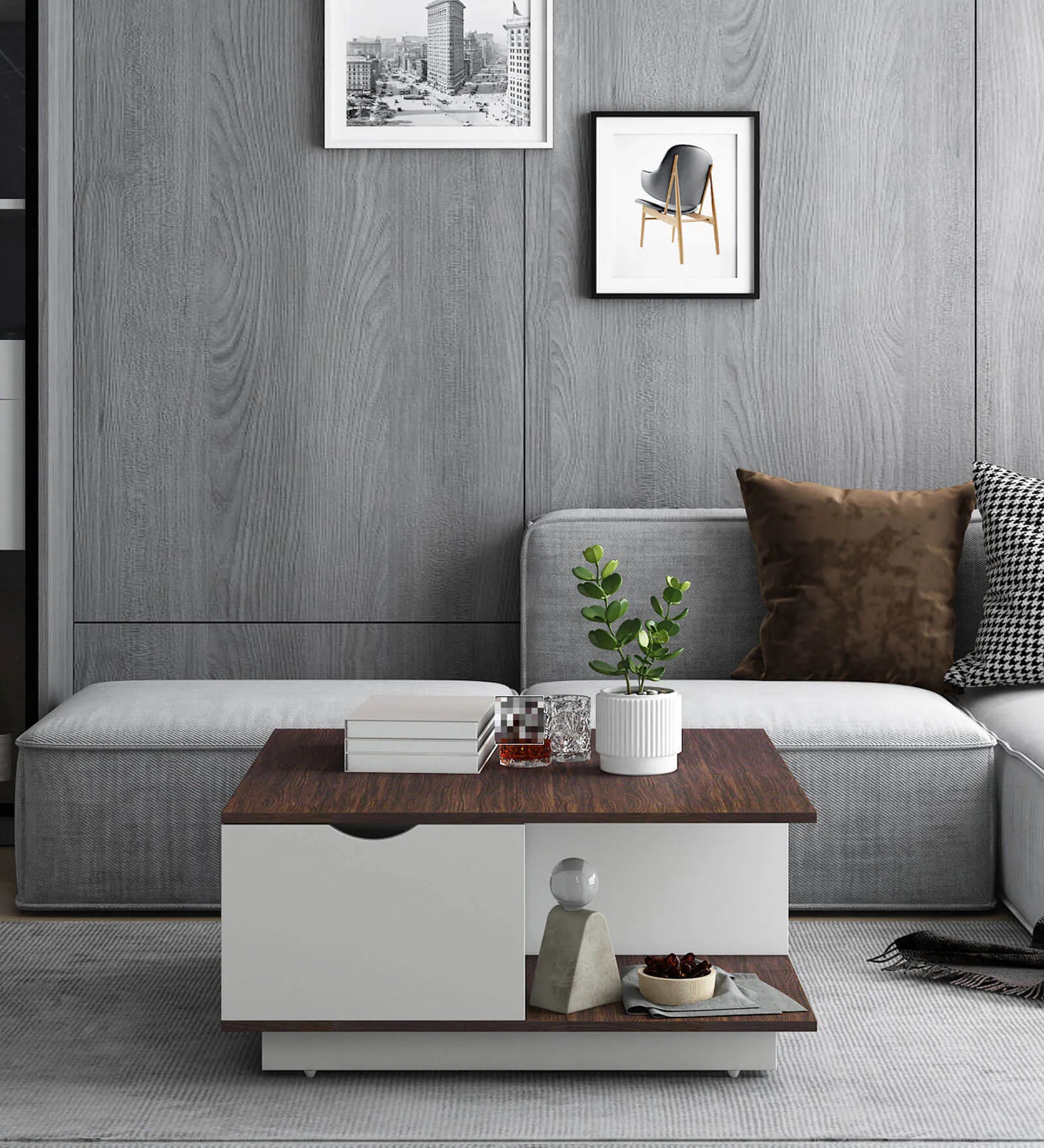 Pavia Coffee Table In Frosty White Finish - Febonic Living