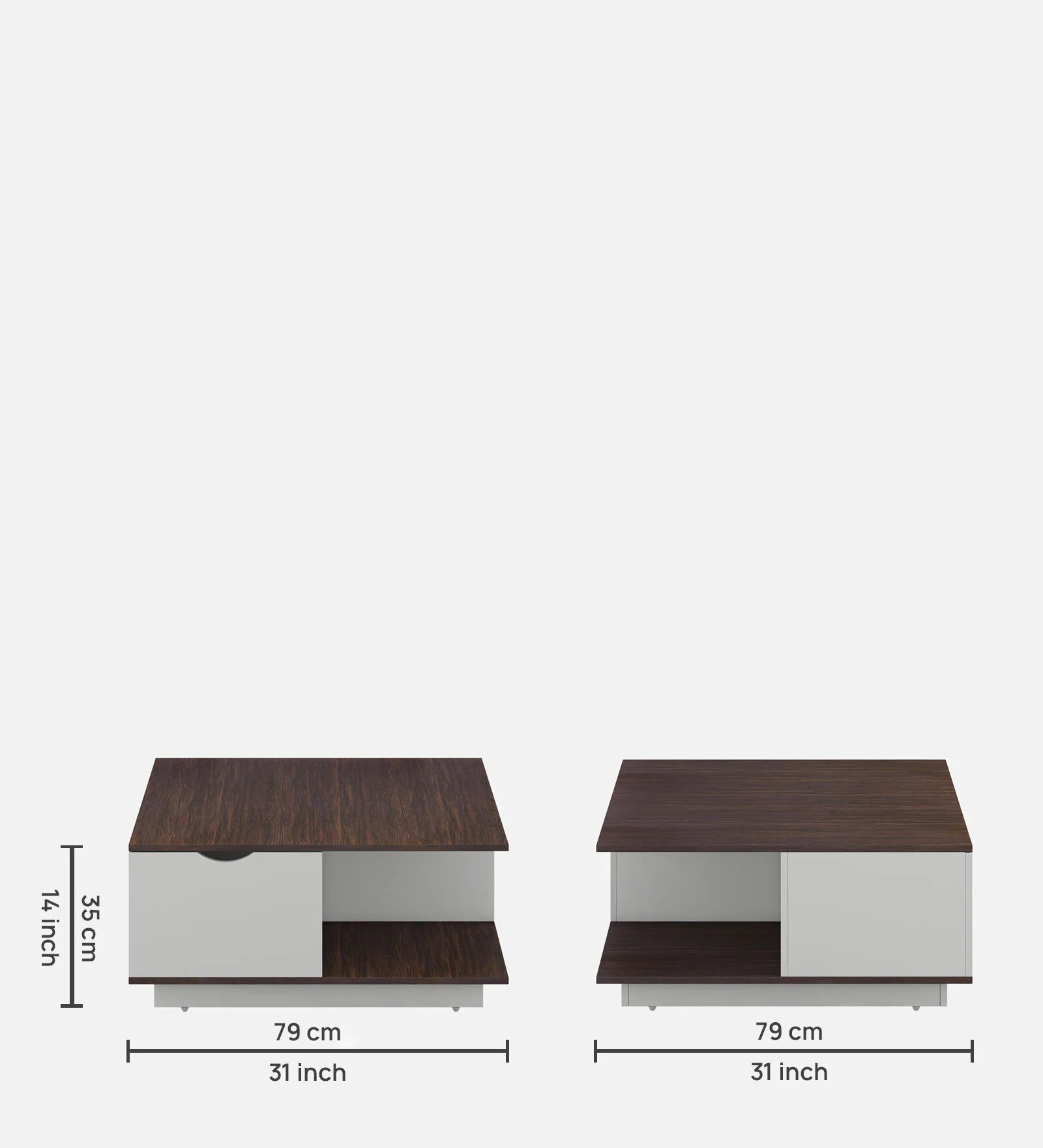 Pavia Coffee Table In Frosty White Finish - Febonic Living