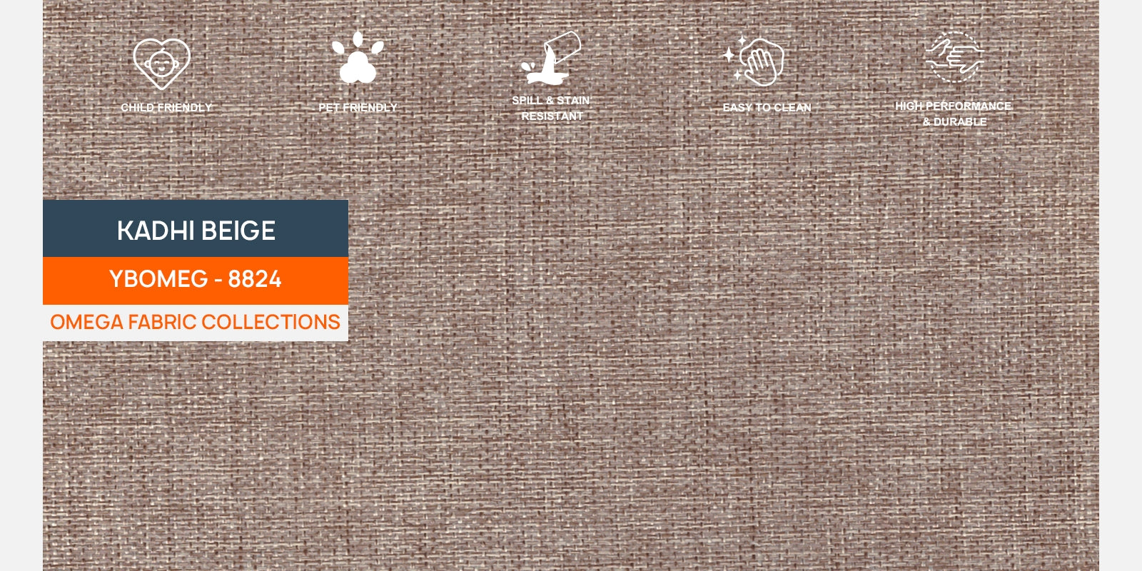 Devo Fabric 3 Seater Sofa In Kadhi Beige Colour - Febonic Living