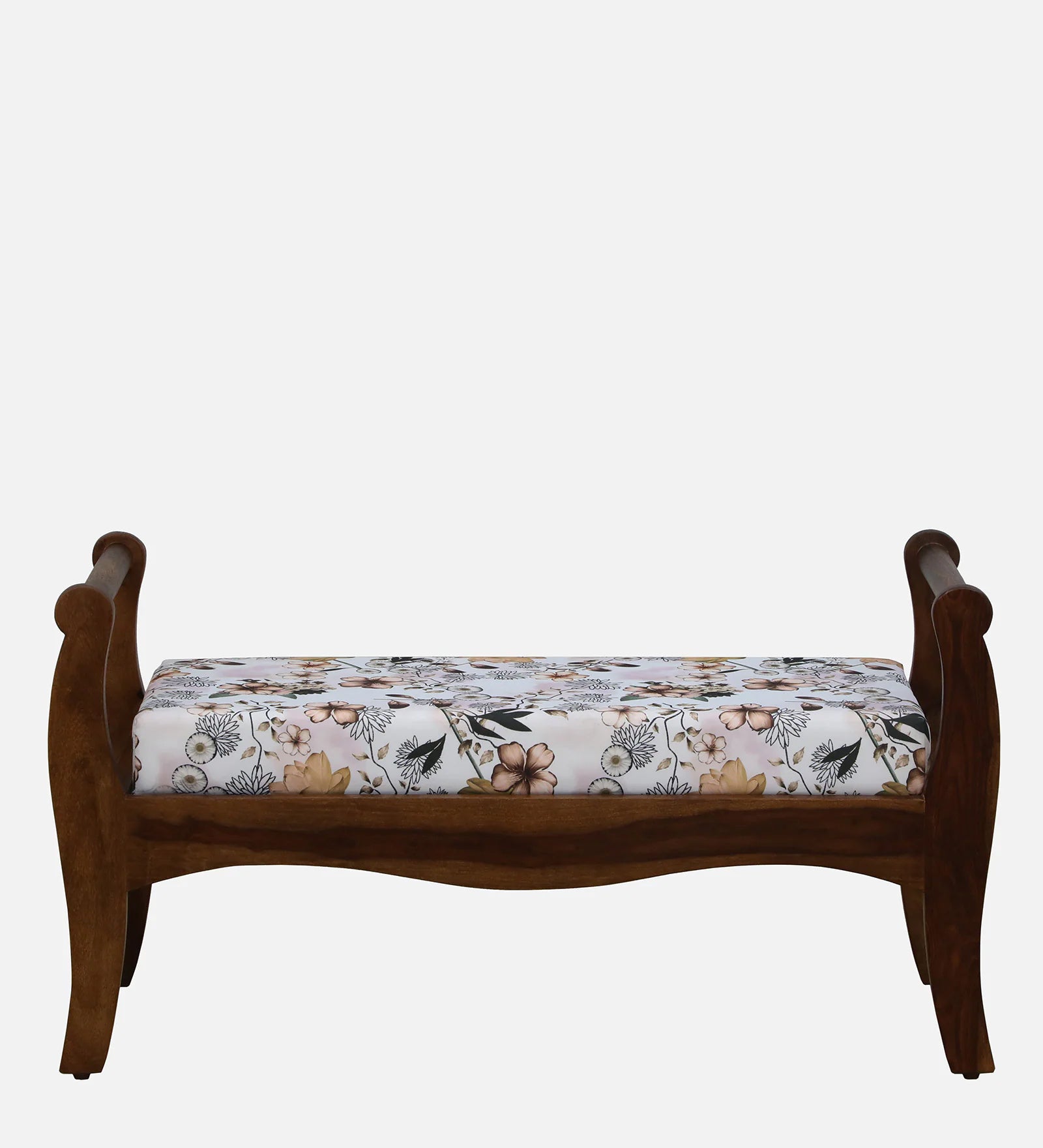 Zelda Sheesham Wood Recamier in Provincial Teak Finish - Febonic Living