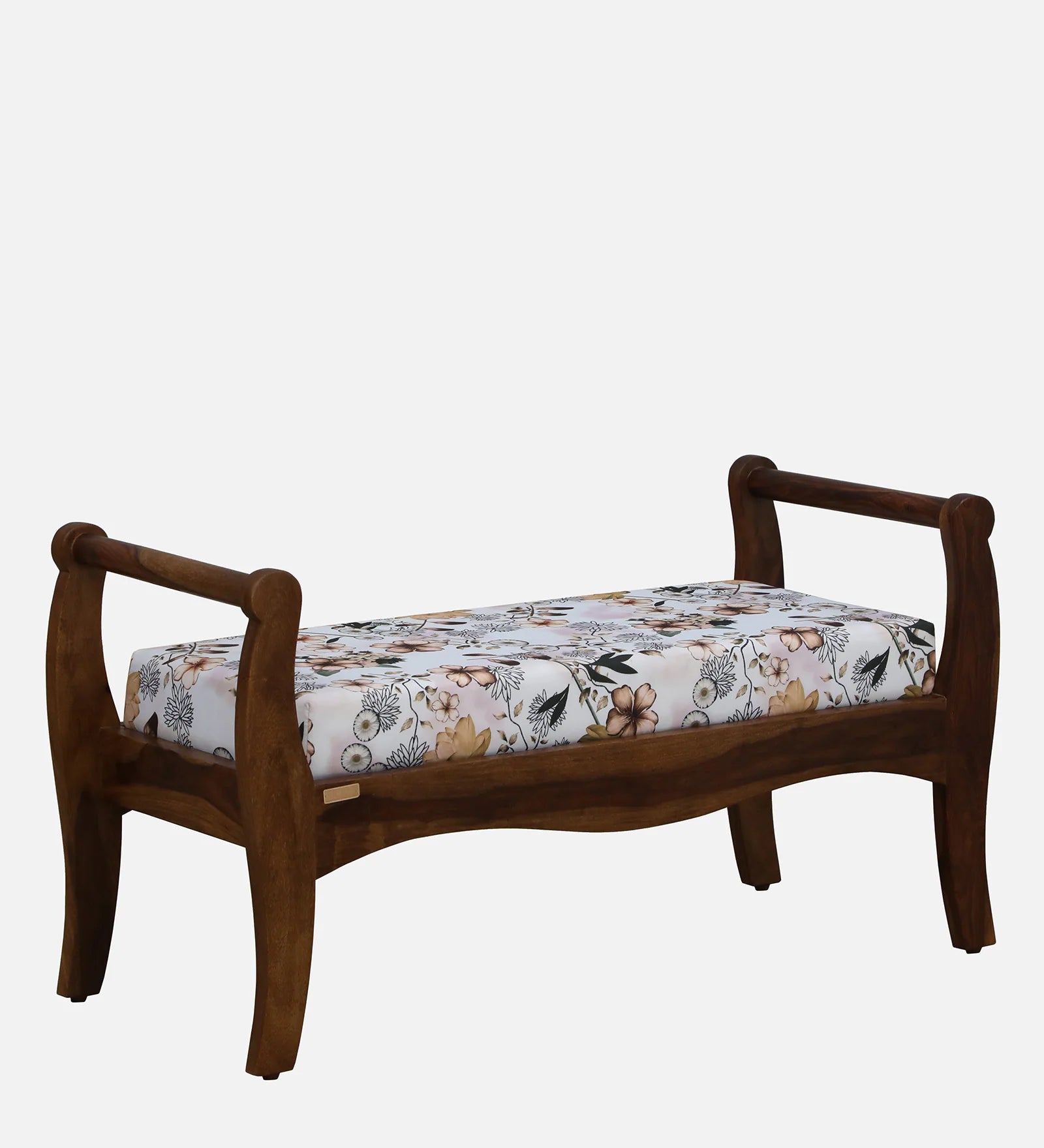 Zelda Sheesham Wood Recamier in Provincial Teak Finish - Febonic Living