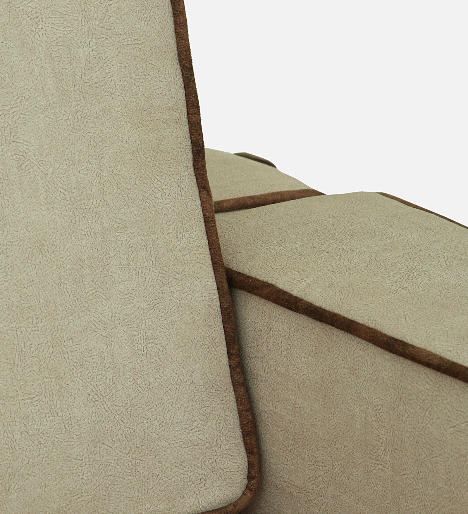 Gildin Sheesham Wood 1 Seater Sofa In Beige Colour