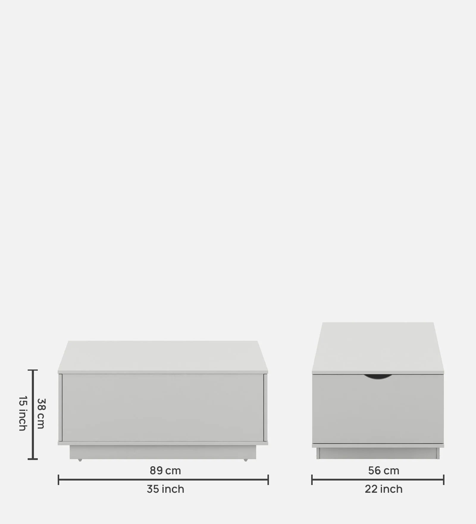 Kisar Coffee Table In Frosty White Finish - Febonic Living