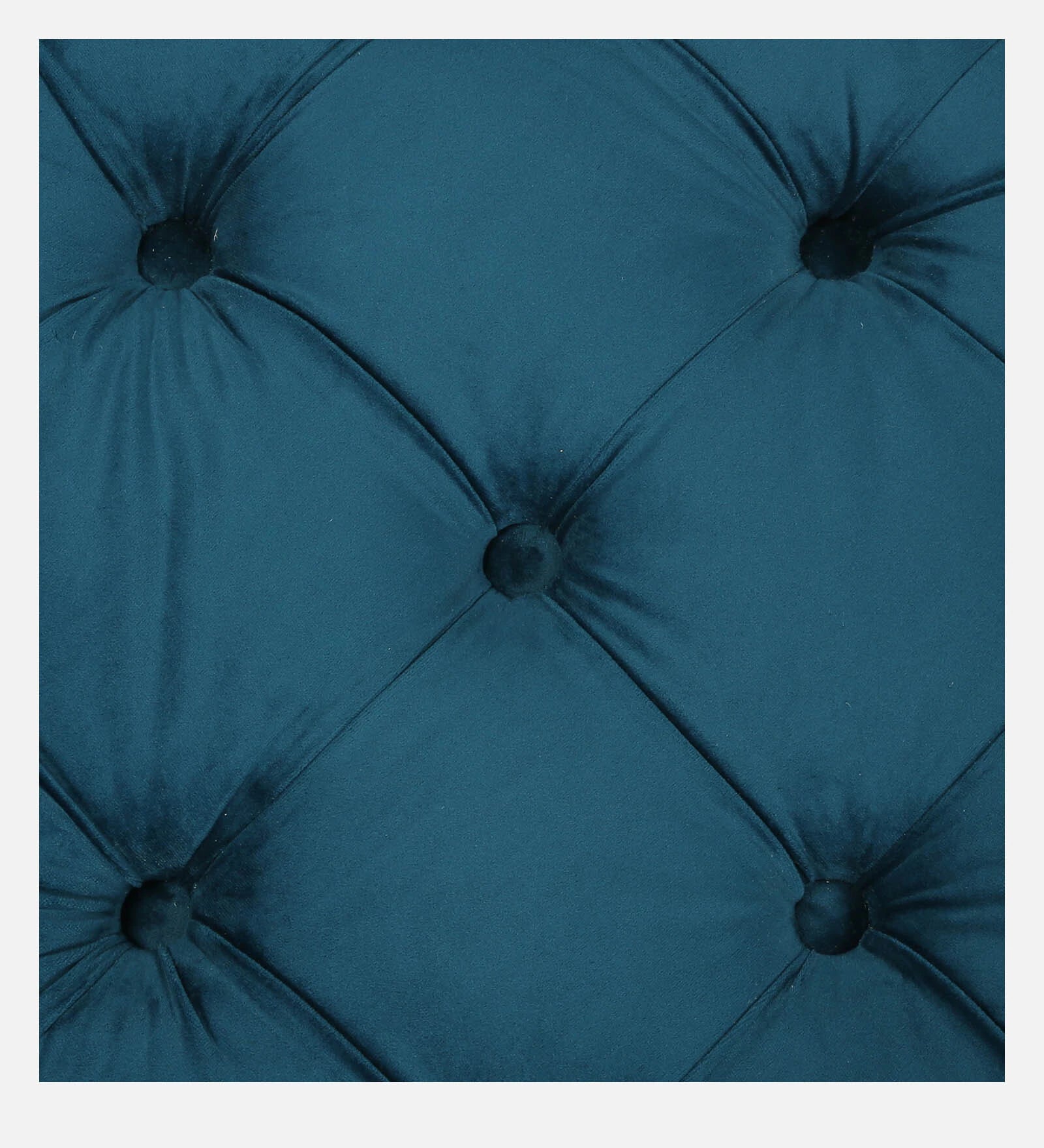 Boya Velvet Pouffe In Blue Colour - Febonic Living