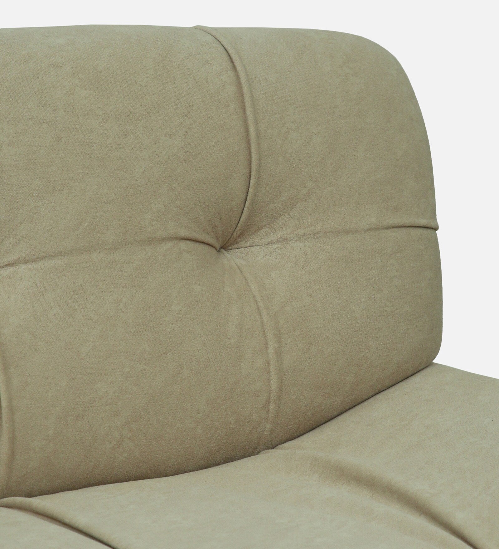 Tiki Sheesham Wood 1 Seater Sofa In Beige Colour