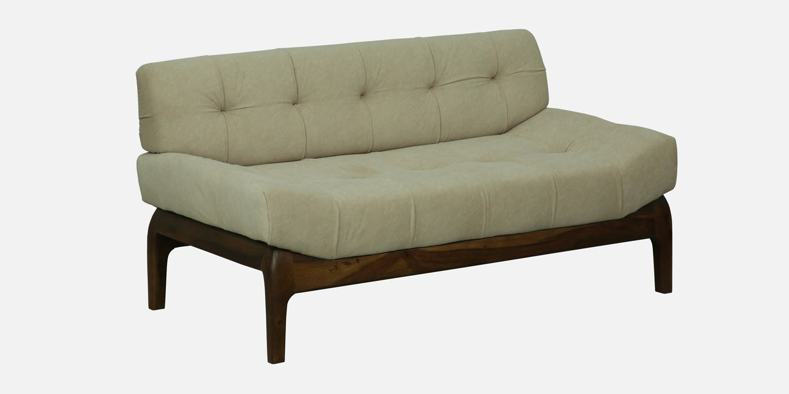 Tiki Sheesham Wood 2 Seater Sofa In Beige Colour