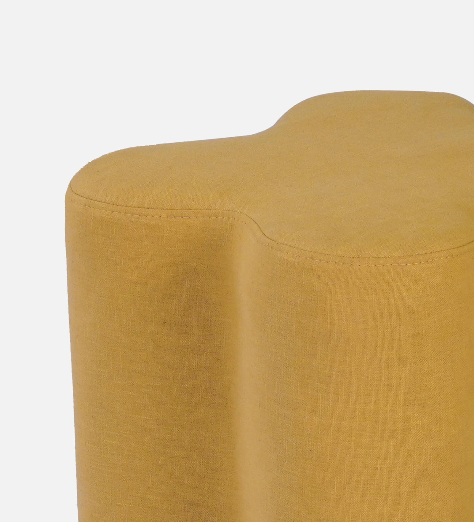 Toby Fabric Pouffe In Bold Yellow Colour - Febonic Living