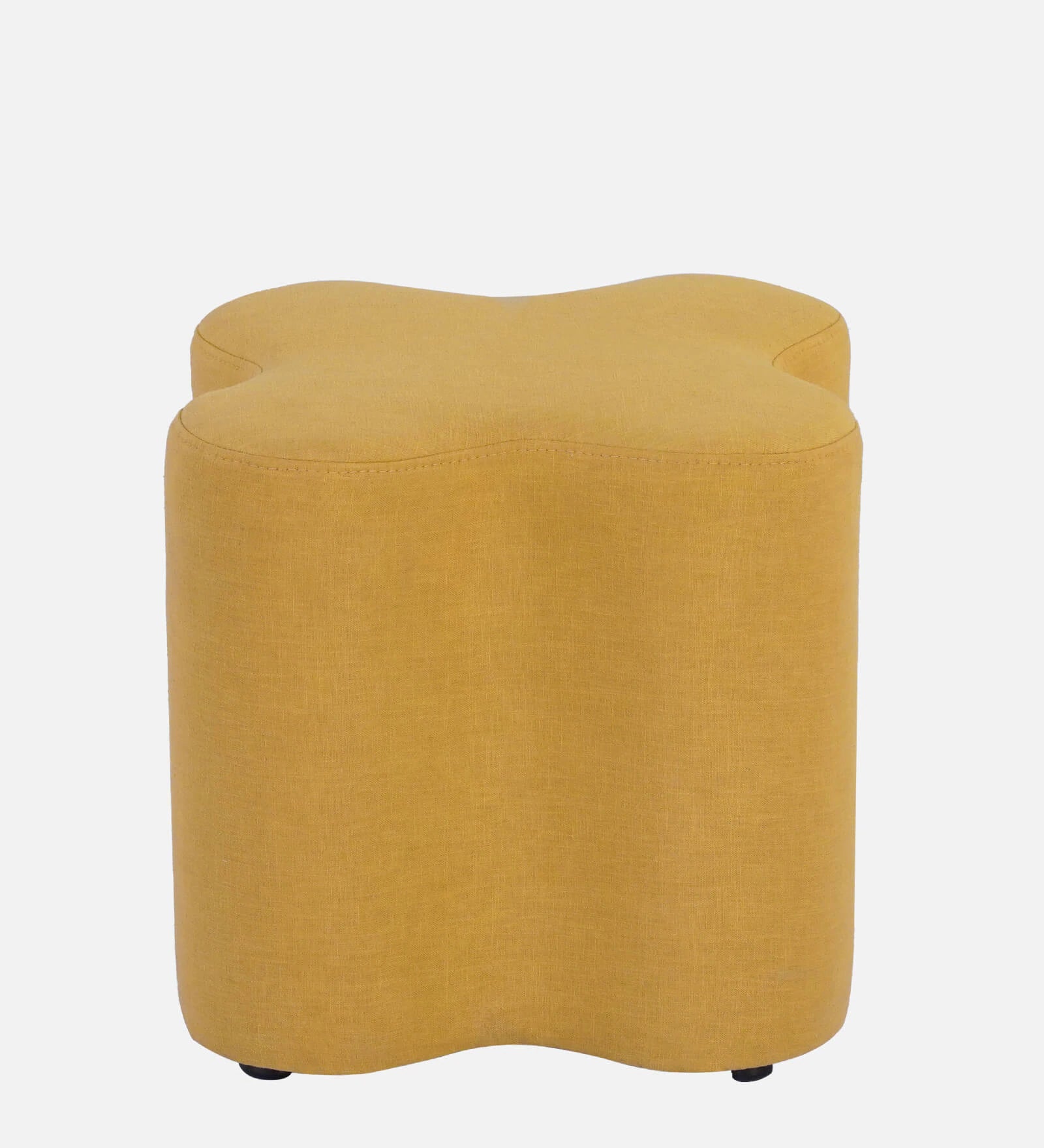 Toby Fabric Pouffe In Bold Yellow Colour - Febonic Living