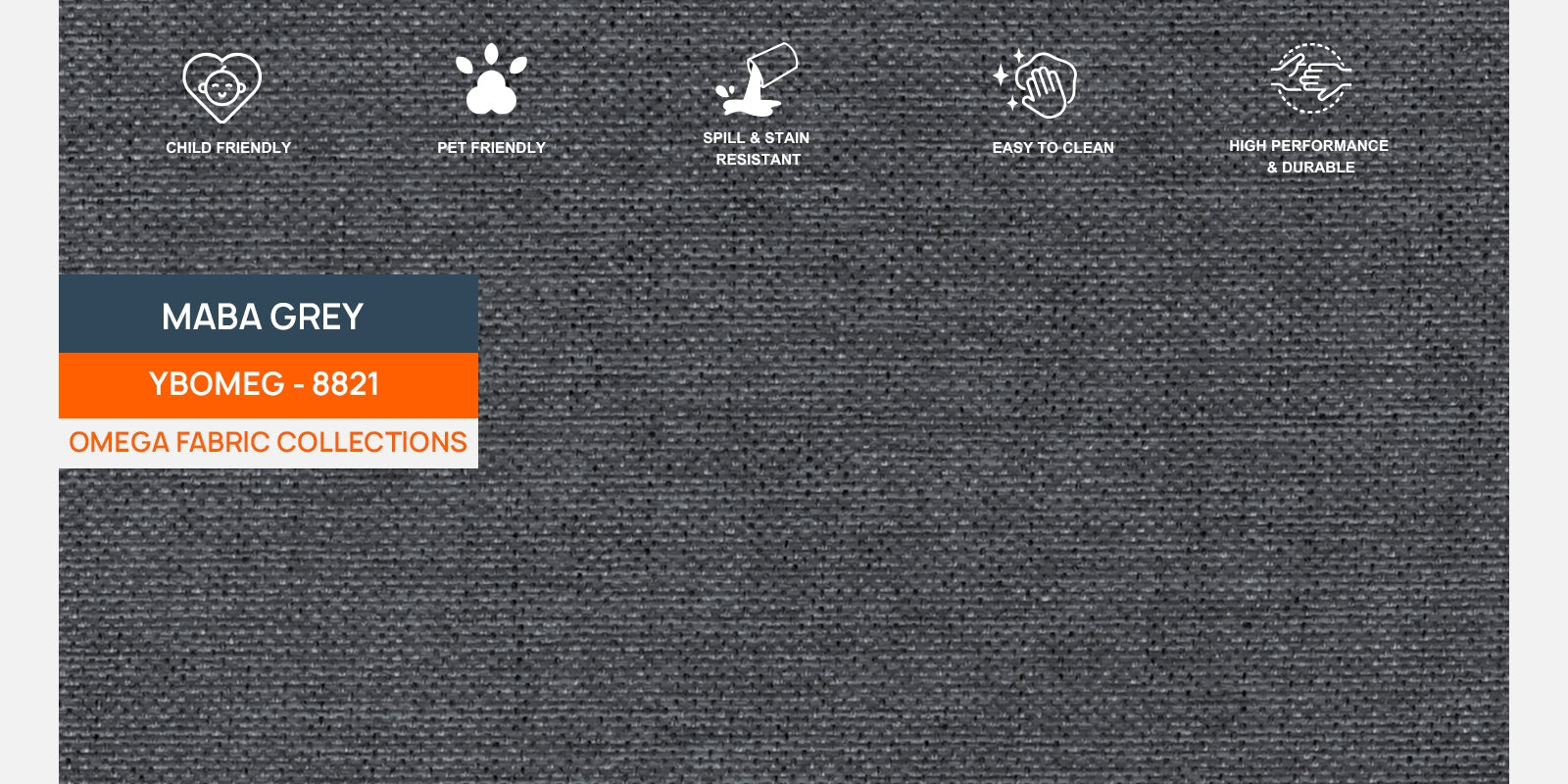 Devo Fabric 3 Seater Sofa In Maba Grey Colour - Febonic Living