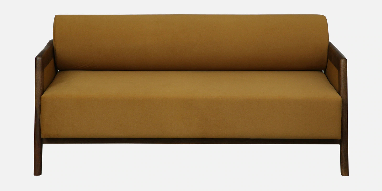 Opal Sheesham Wood 3 Seater Sofa In Mustard Colour