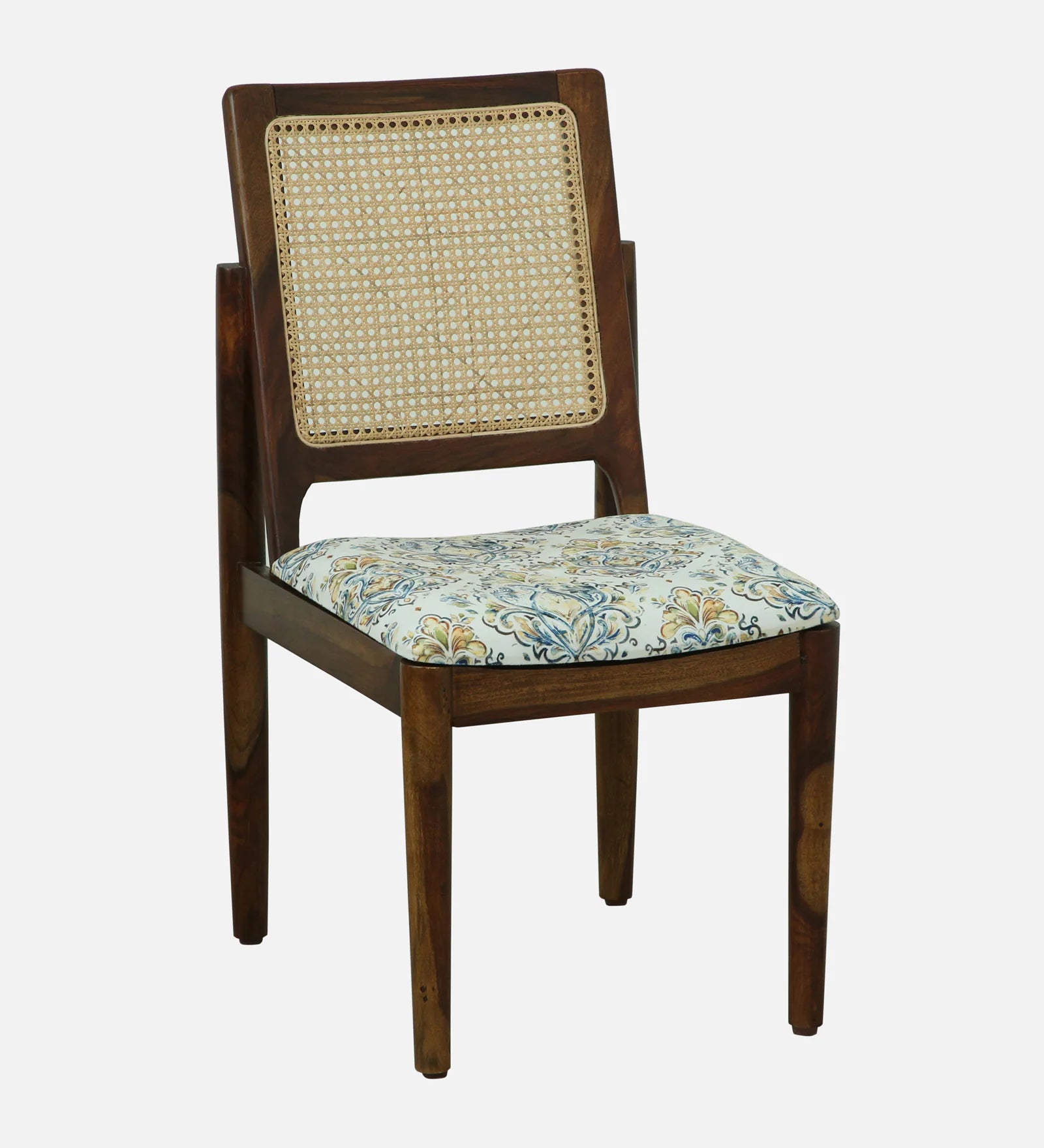 Mayer Sheesham Wood 4 Seater Dining Set With Marble Top In Provincial Teak Finishh - Febonic Living