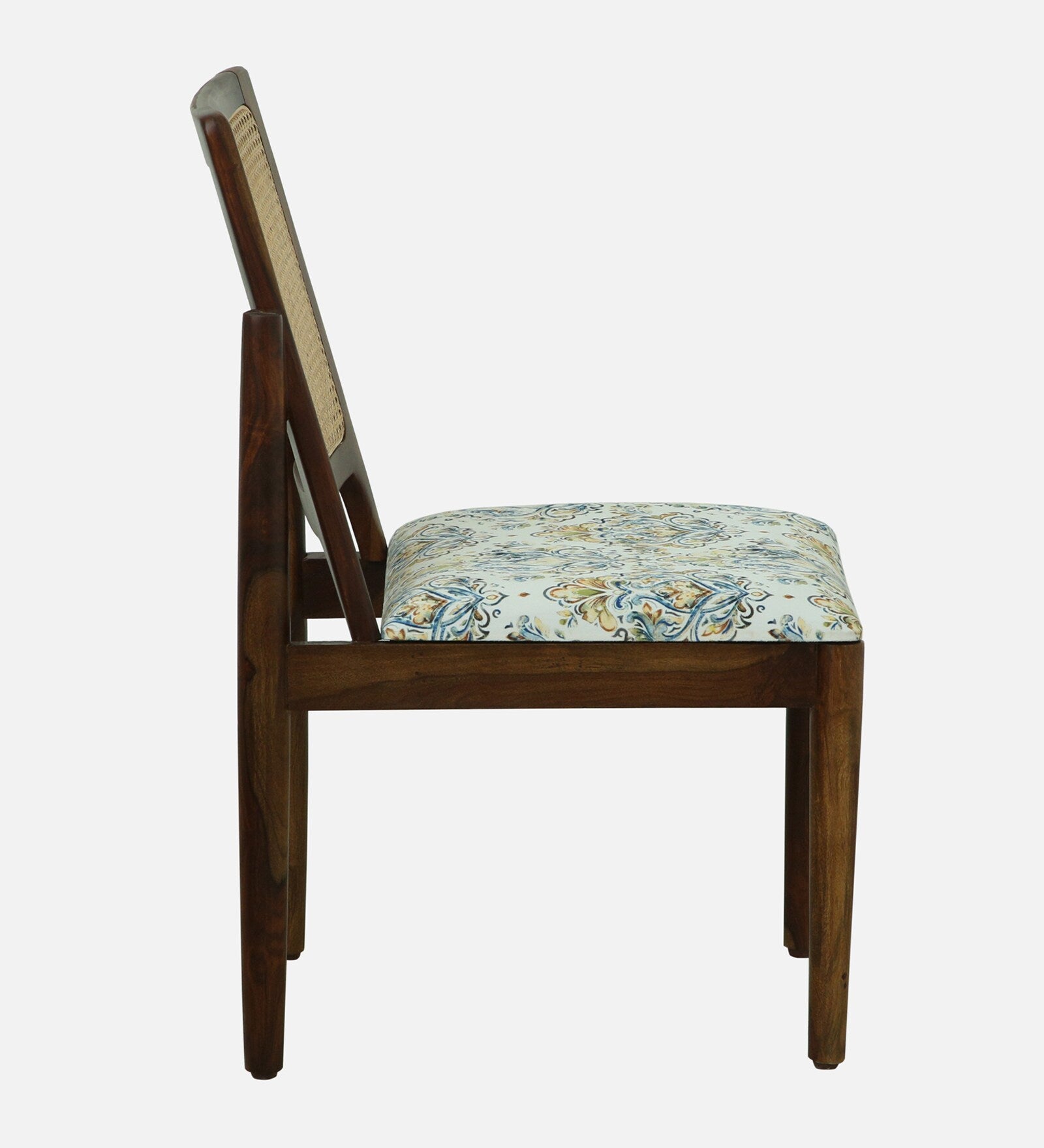 Mayer Sheesham Wood 4 Seater Dining Set With Marble Top In Provincial Teak Finishh - Febonic Living