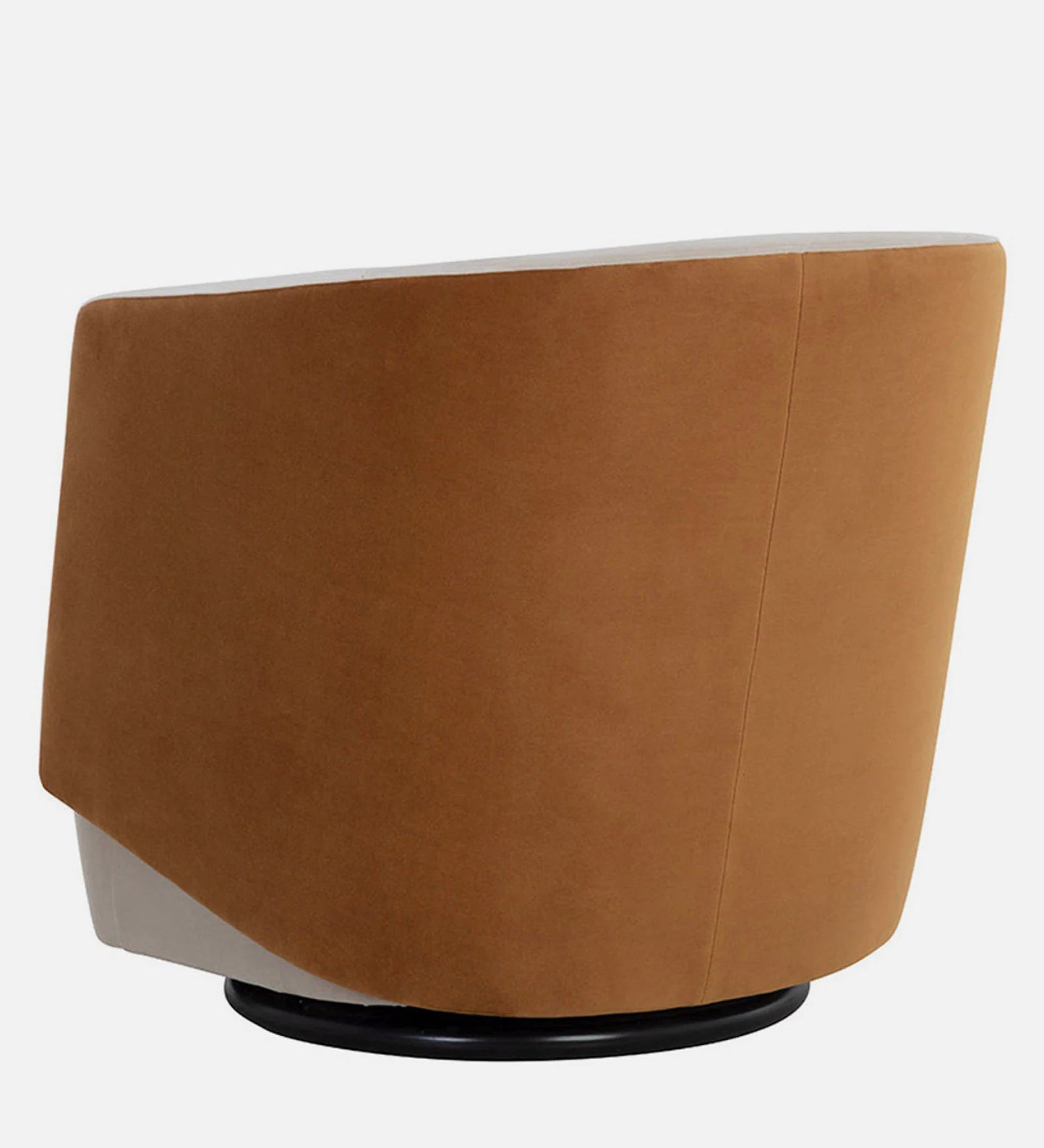 Molly Velvet Swivel Chair In Camel Beige Colour - Febonic Living