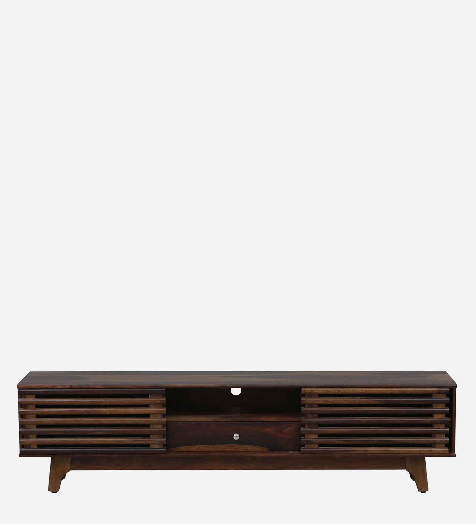 Amman Sheesham Wood TV Console In Scratch Resistant Provincial Teak Finish For TV's Upto 65 In - Febonic Living