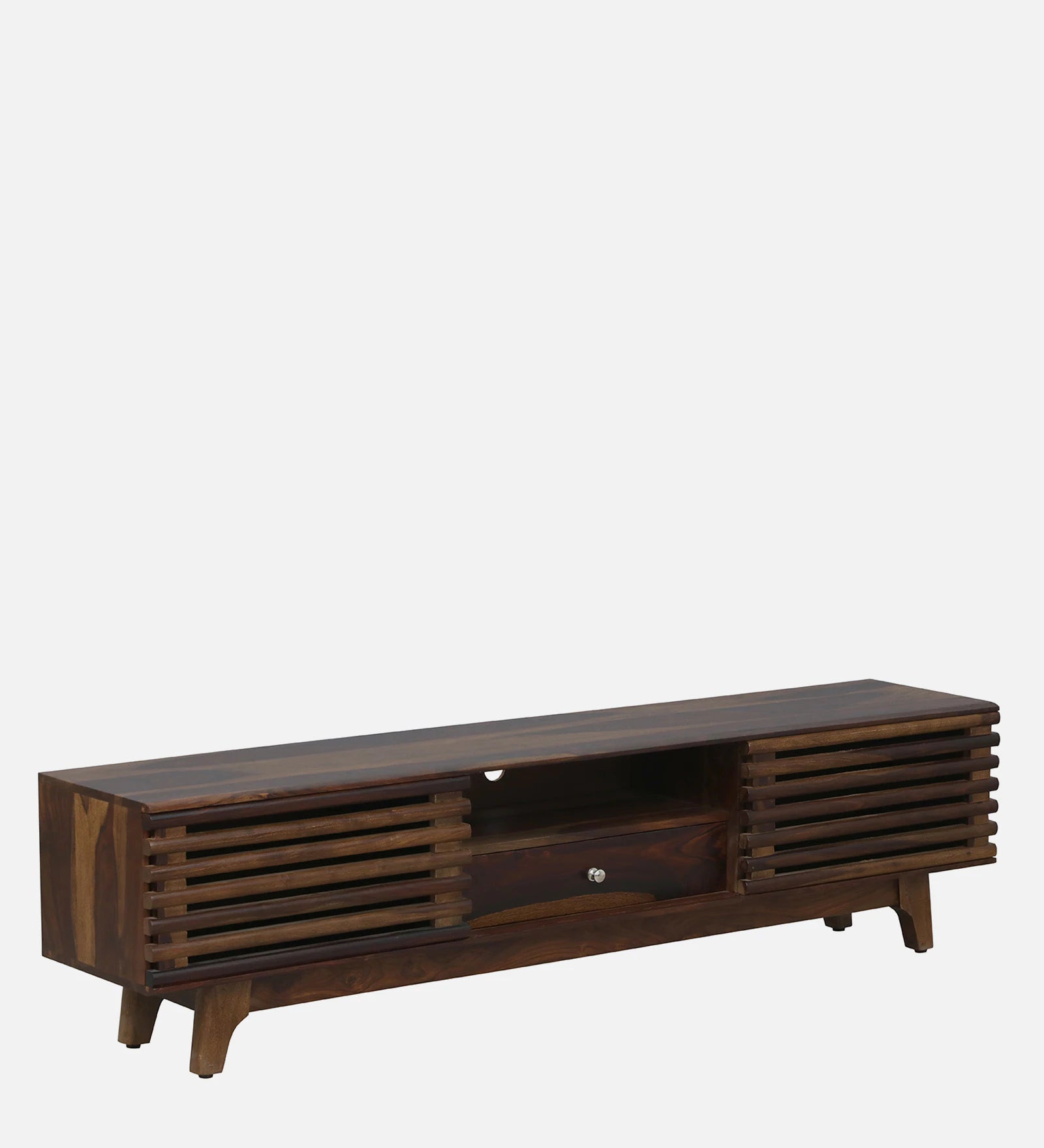 Amman Sheesham Wood TV Console In Scratch Resistant Provincial Teak Finish For TV's Upto 65 In - Febonic Living