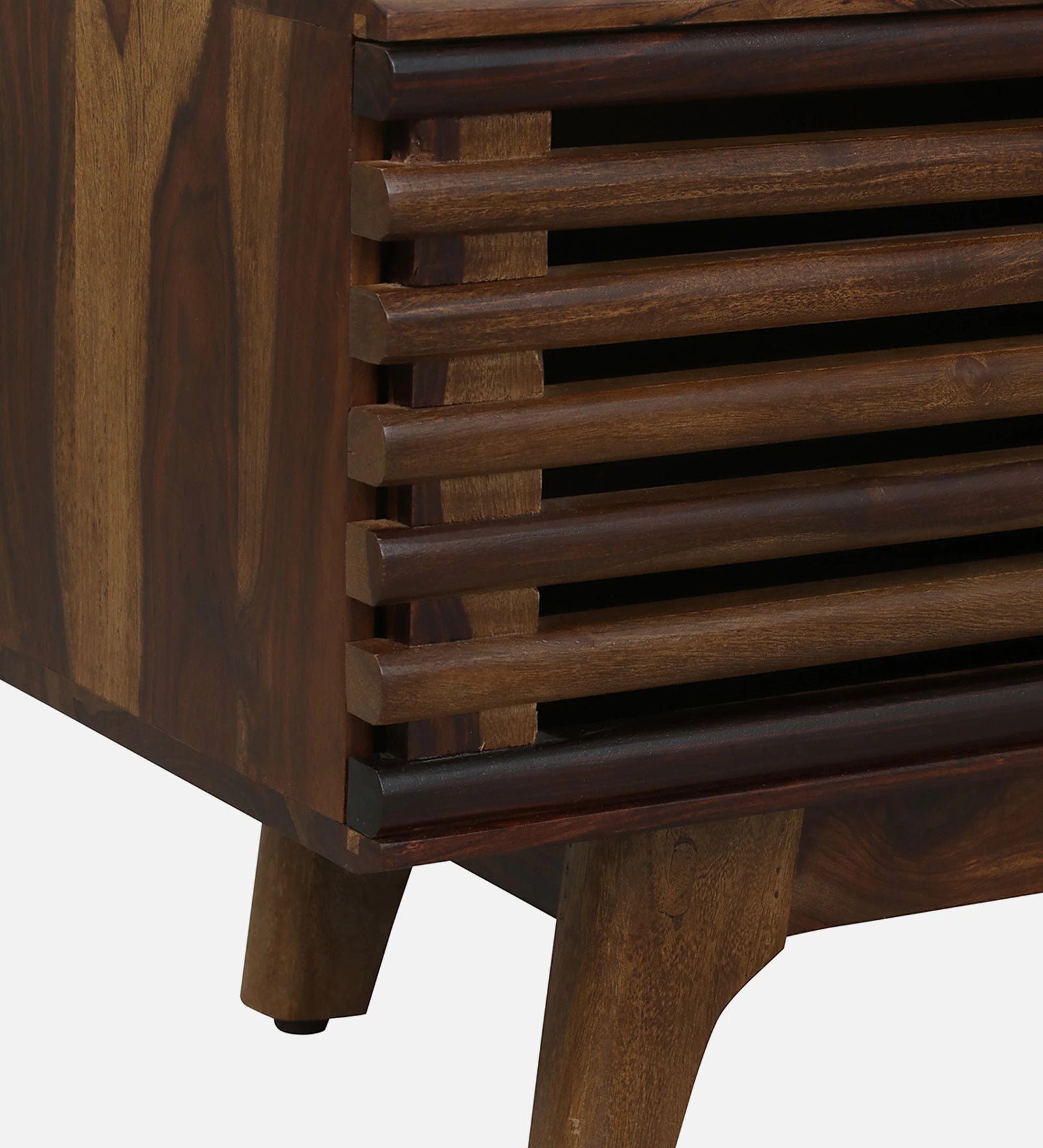 Amman Sheesham Wood TV Console In Scratch Resistant Provincial Teak Finish For TV's Upto 65 In - Febonic Living