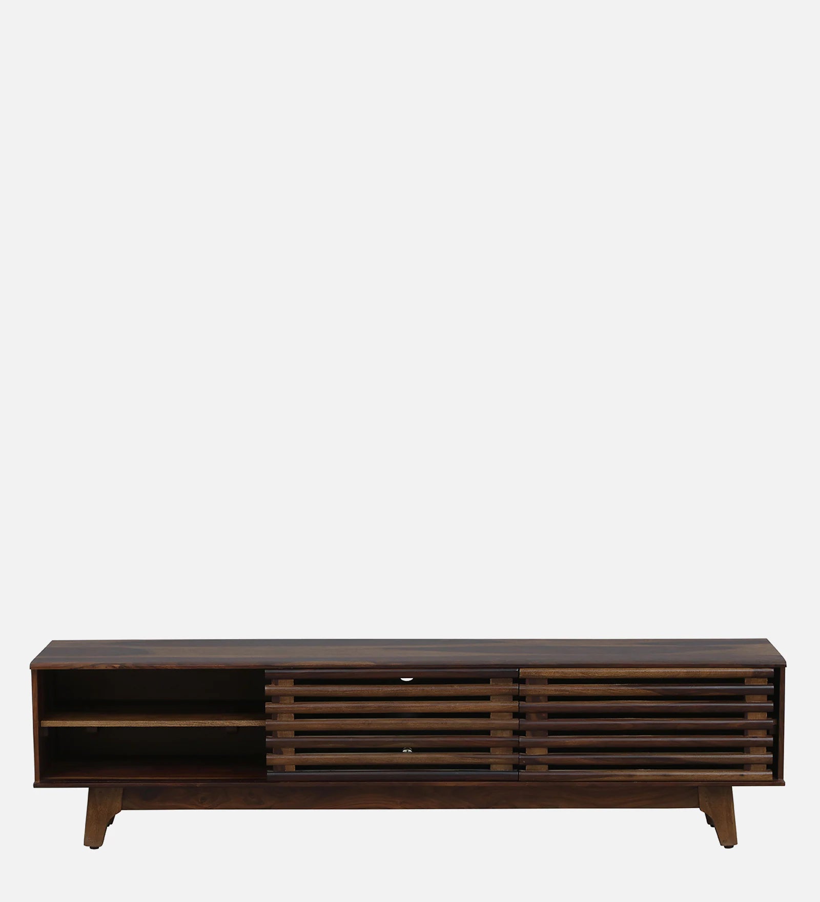Amman Sheesham Wood TV Console In Scratch Resistant Provincial Teak Finish For TV's Upto 65 In - Febonic Living
