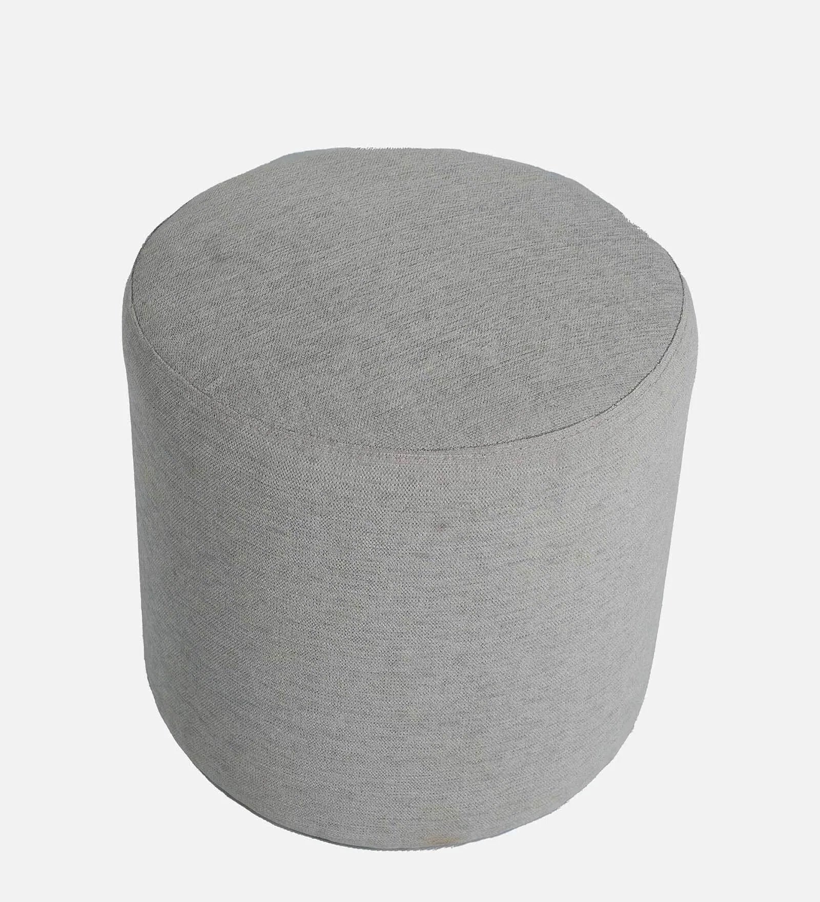 Zebra Fabric Pouffe In Lit Grey Colour