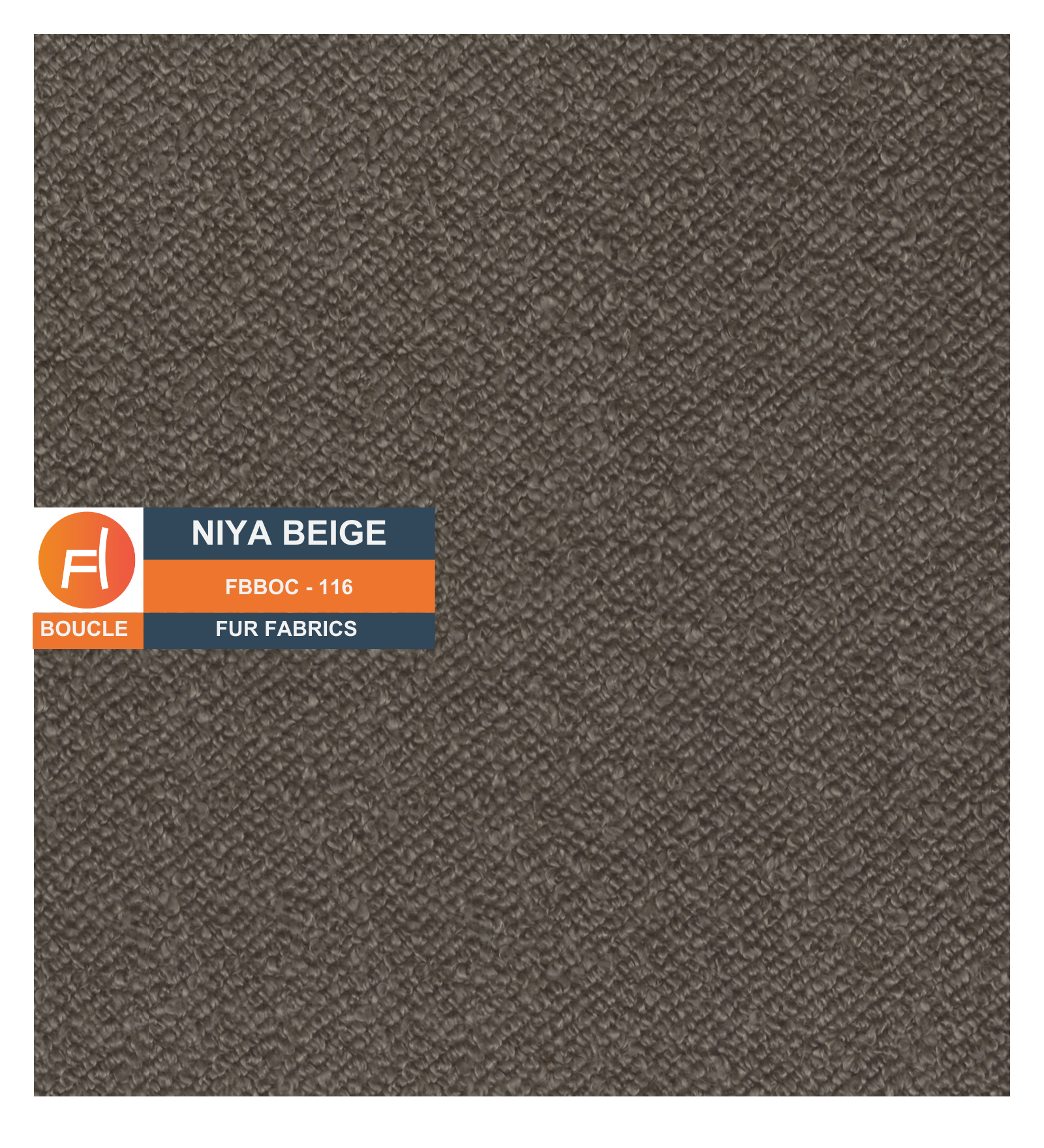Nesco Boucle Fabric 1 Seater Sofa In Niya Beige Colour - Febonic Living