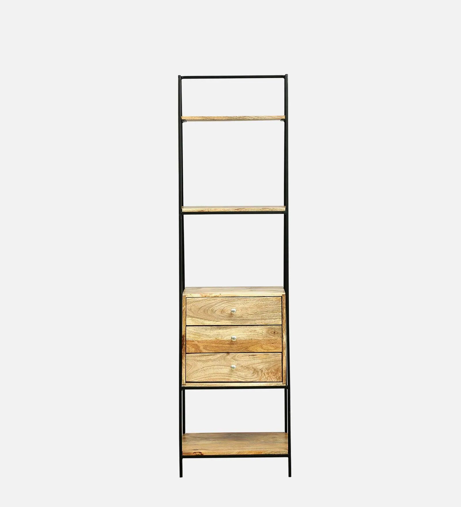 Tany Solid Wood Bookshelf In Natural Finish - Febonic Living