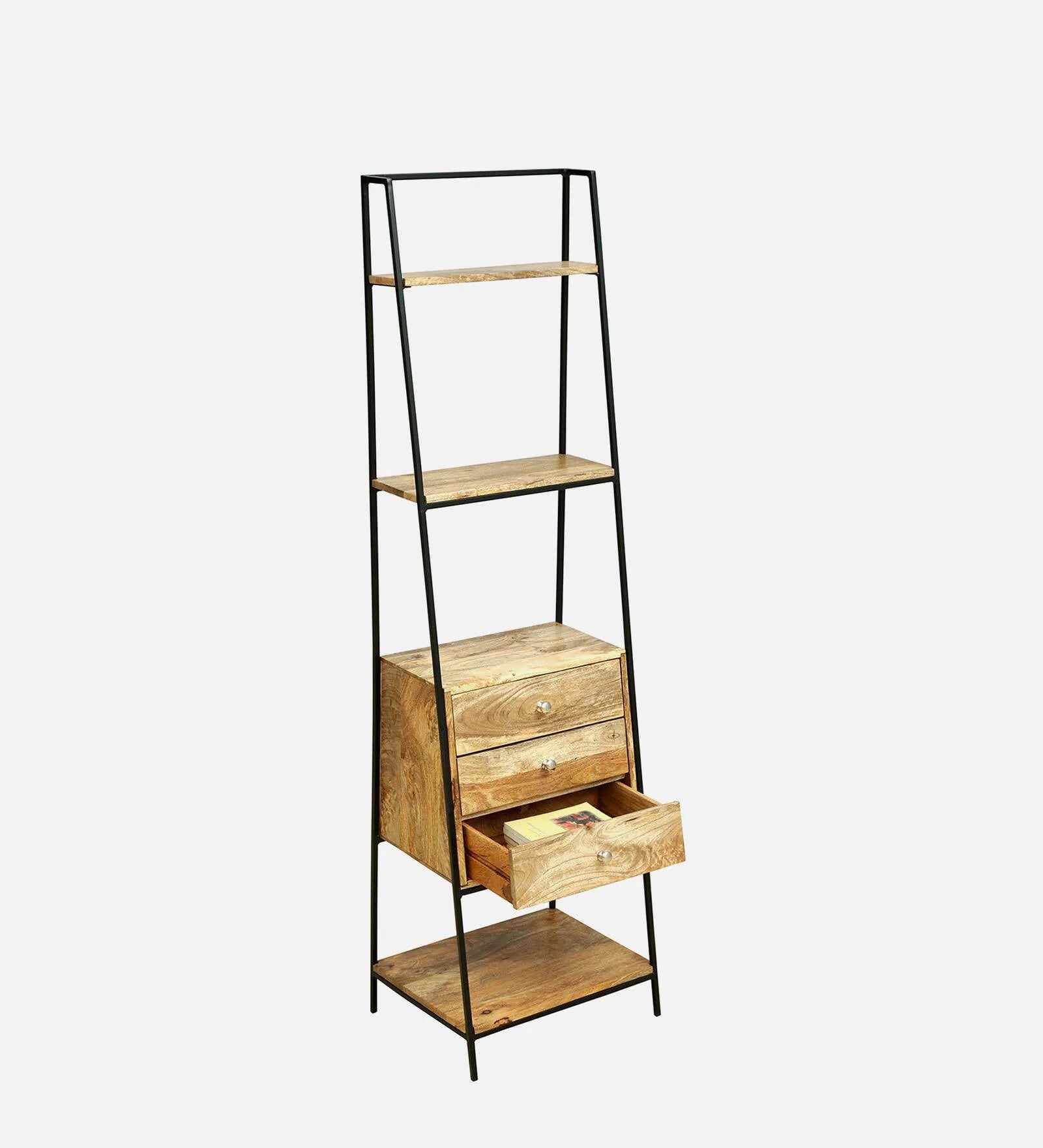 Tany Solid Wood Bookshelf In Natural Finish - Febonic Living