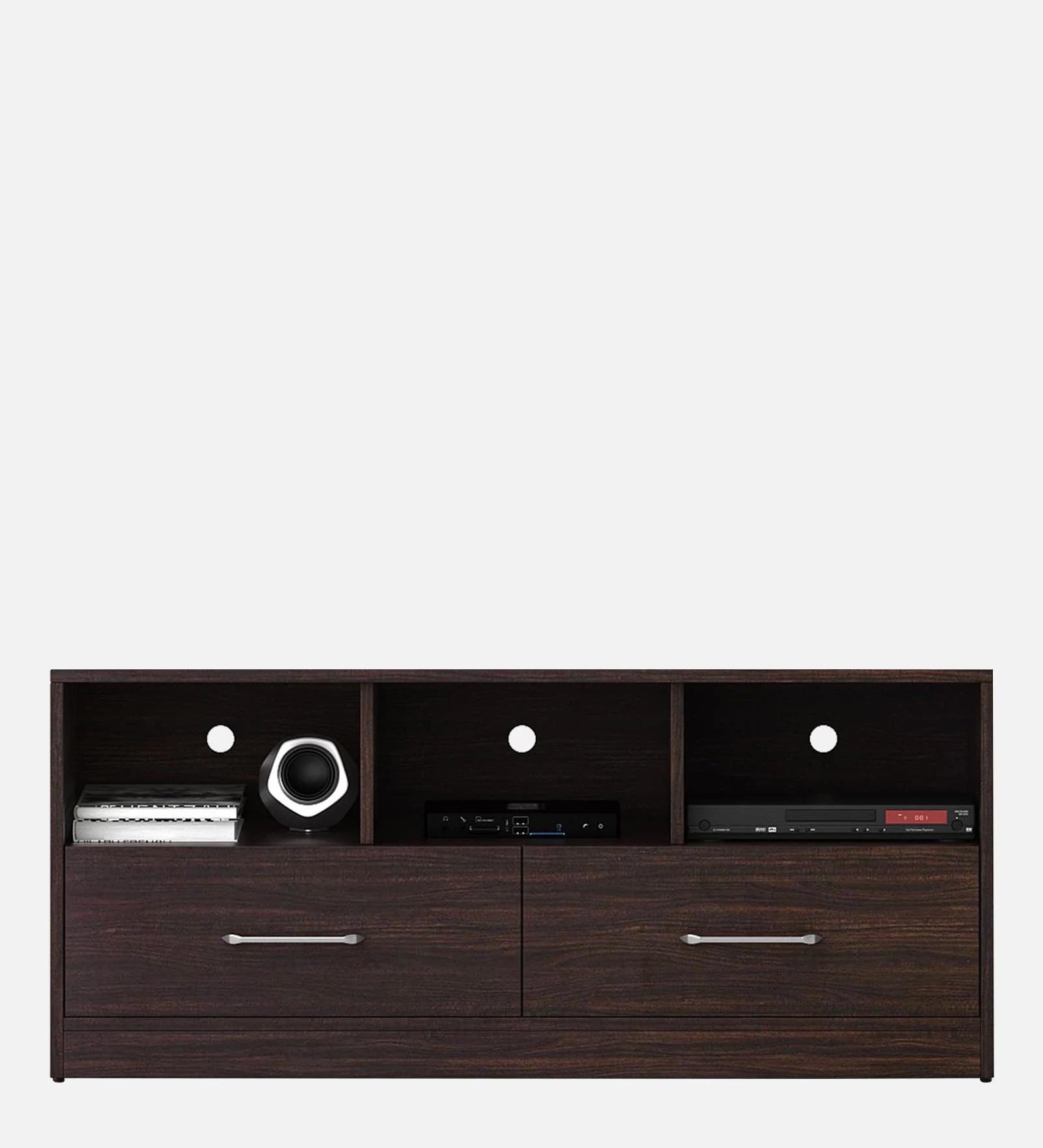 Oplux Tv Console Table in Dark Wallnut Finish