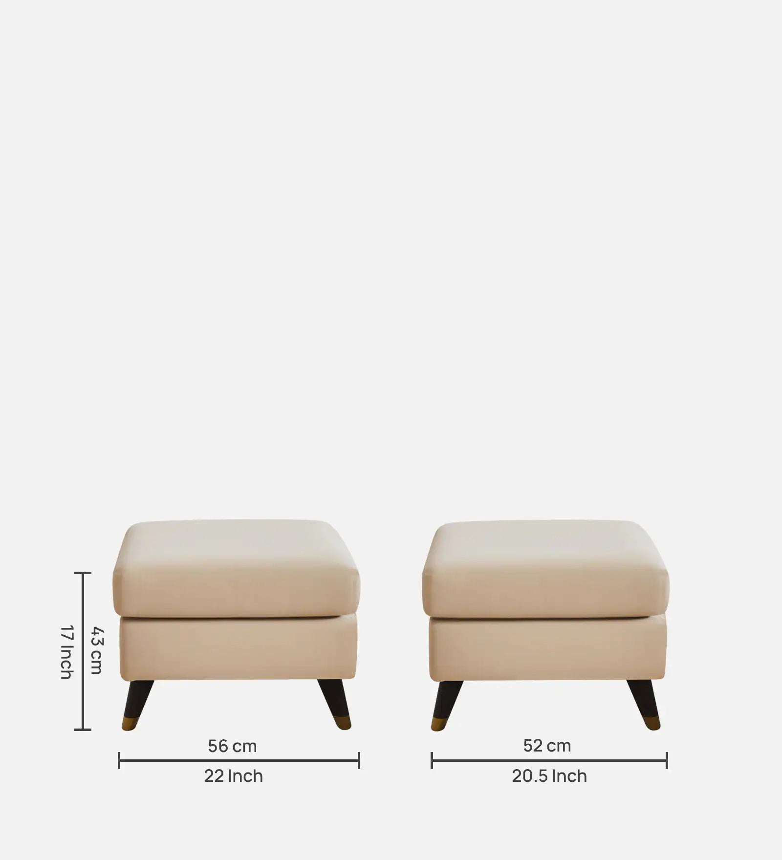 Molen Velvet Wing Chair In Camel Beige Finish With Ottoman