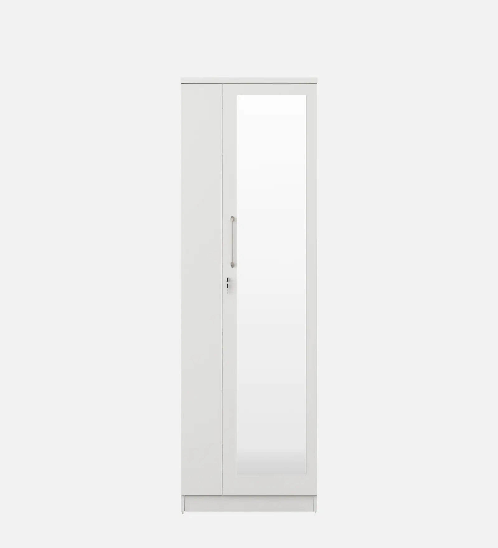 Arica 1 Door Wardrobe in Frosty White Finish With Locker - Febonic Living