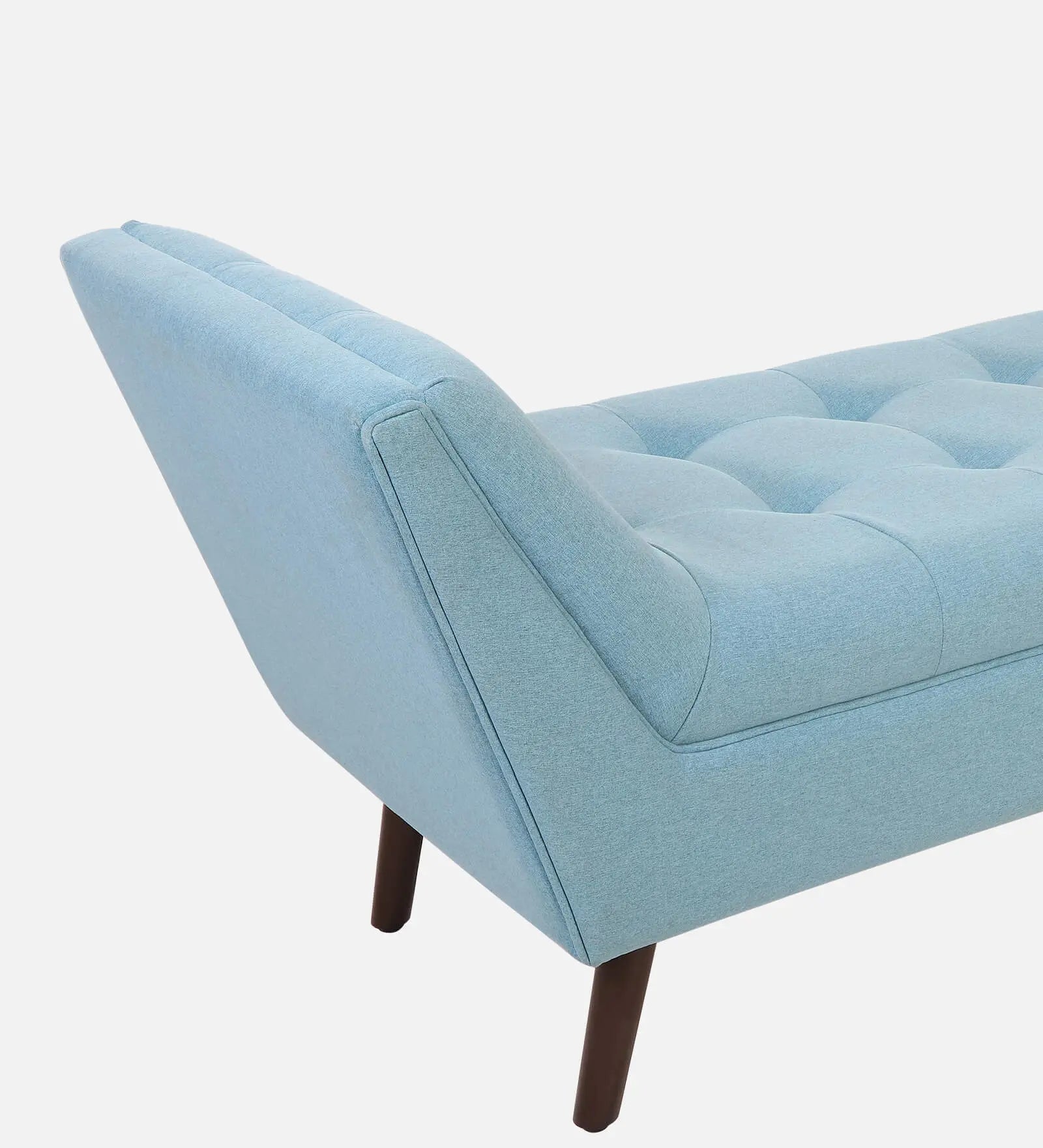 Orion Chenille Fabric Chaise Lounger In Ice Blue Color Febonic Living