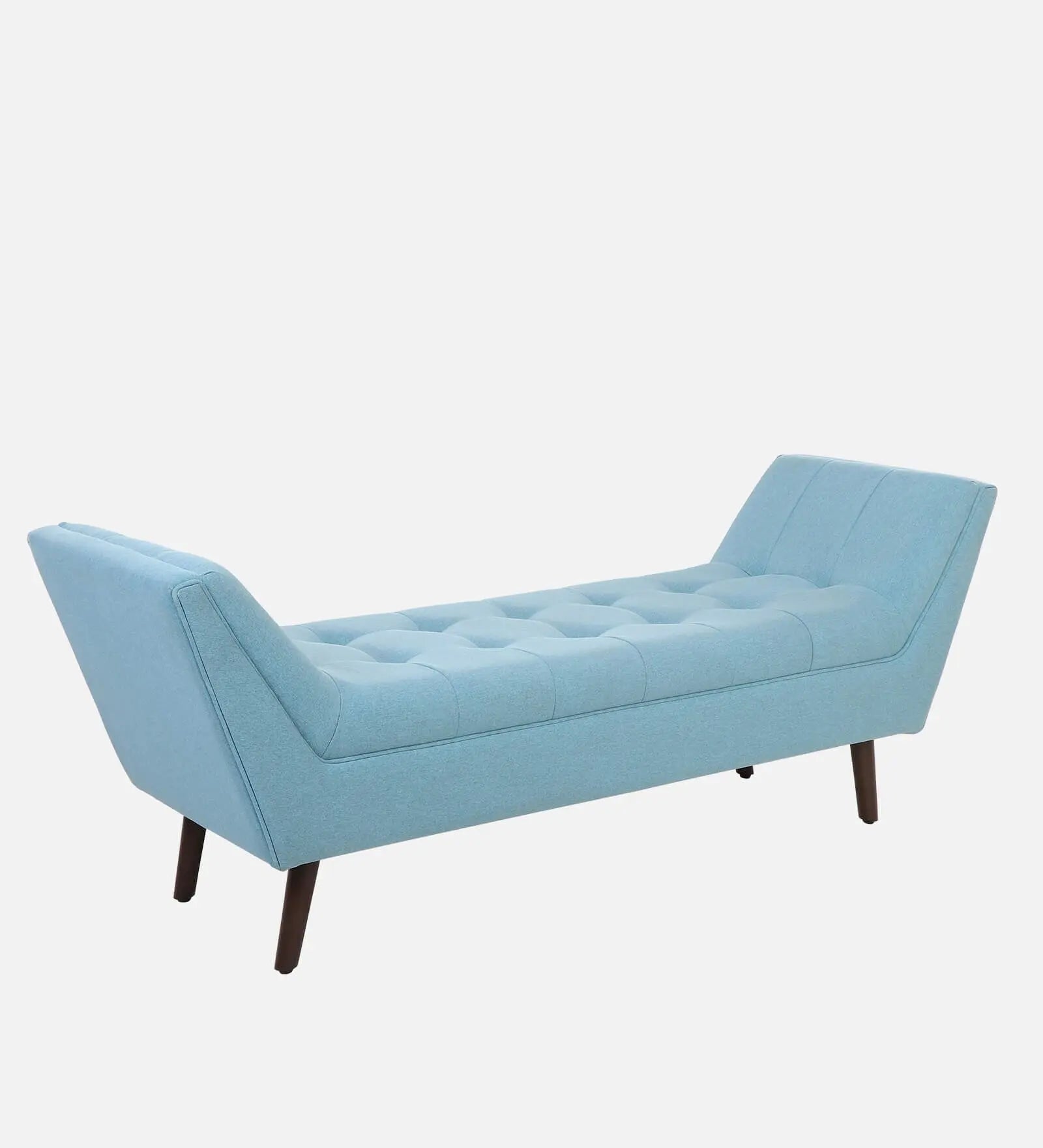 Orion Chenille Fabric Chaise Lounger In Ice Blue Color Febonic Living