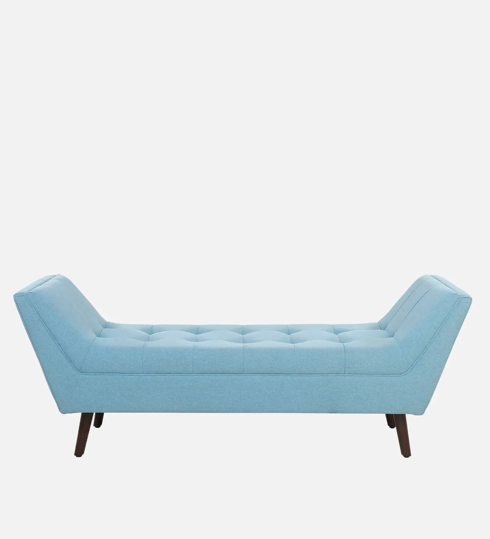 Orion Chenille Fabric Chaise Lounger In Ice Blue Color Febonic Living