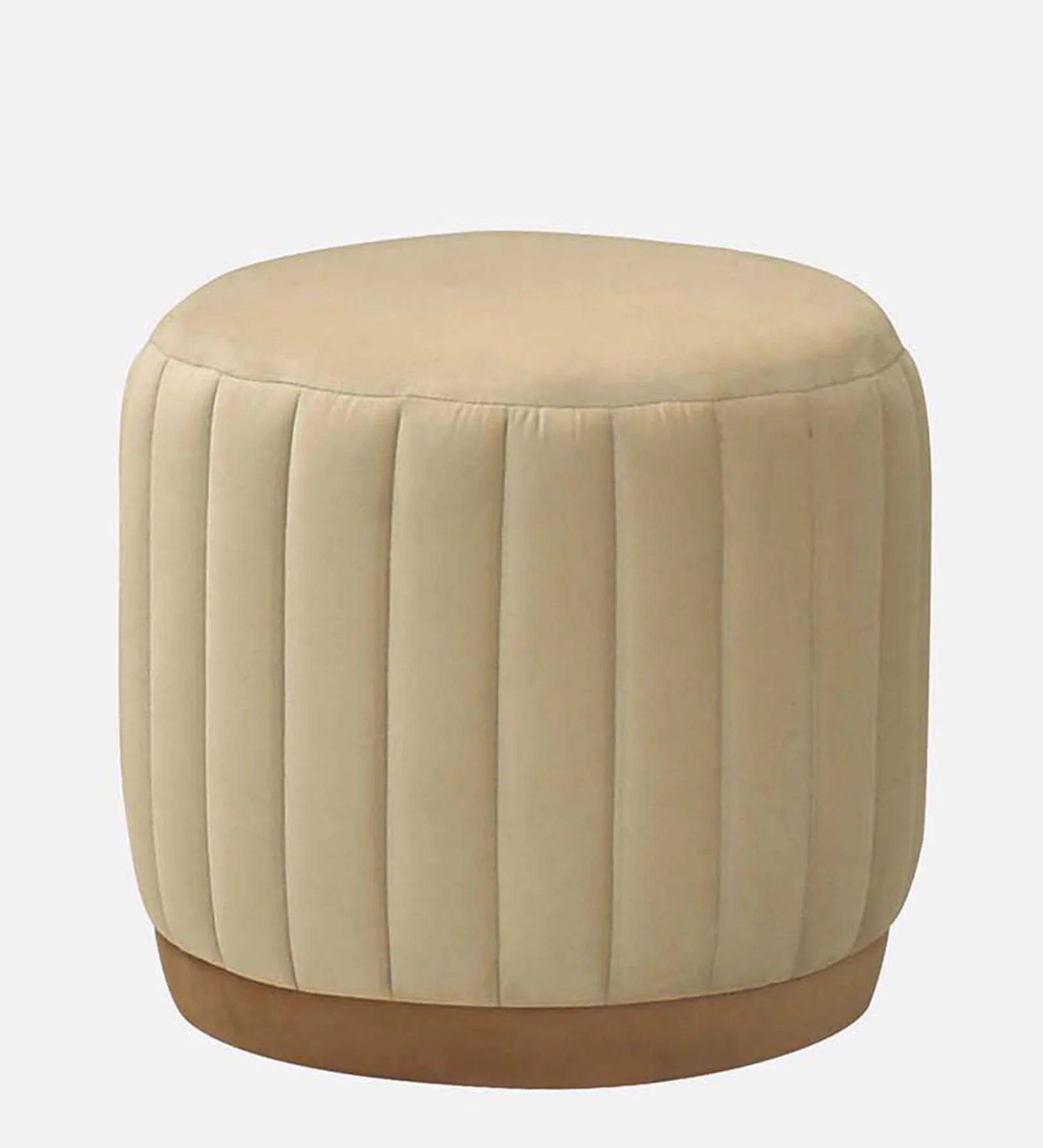 Parker Fabric Pouffe In Beige Colour - Febonic Living
