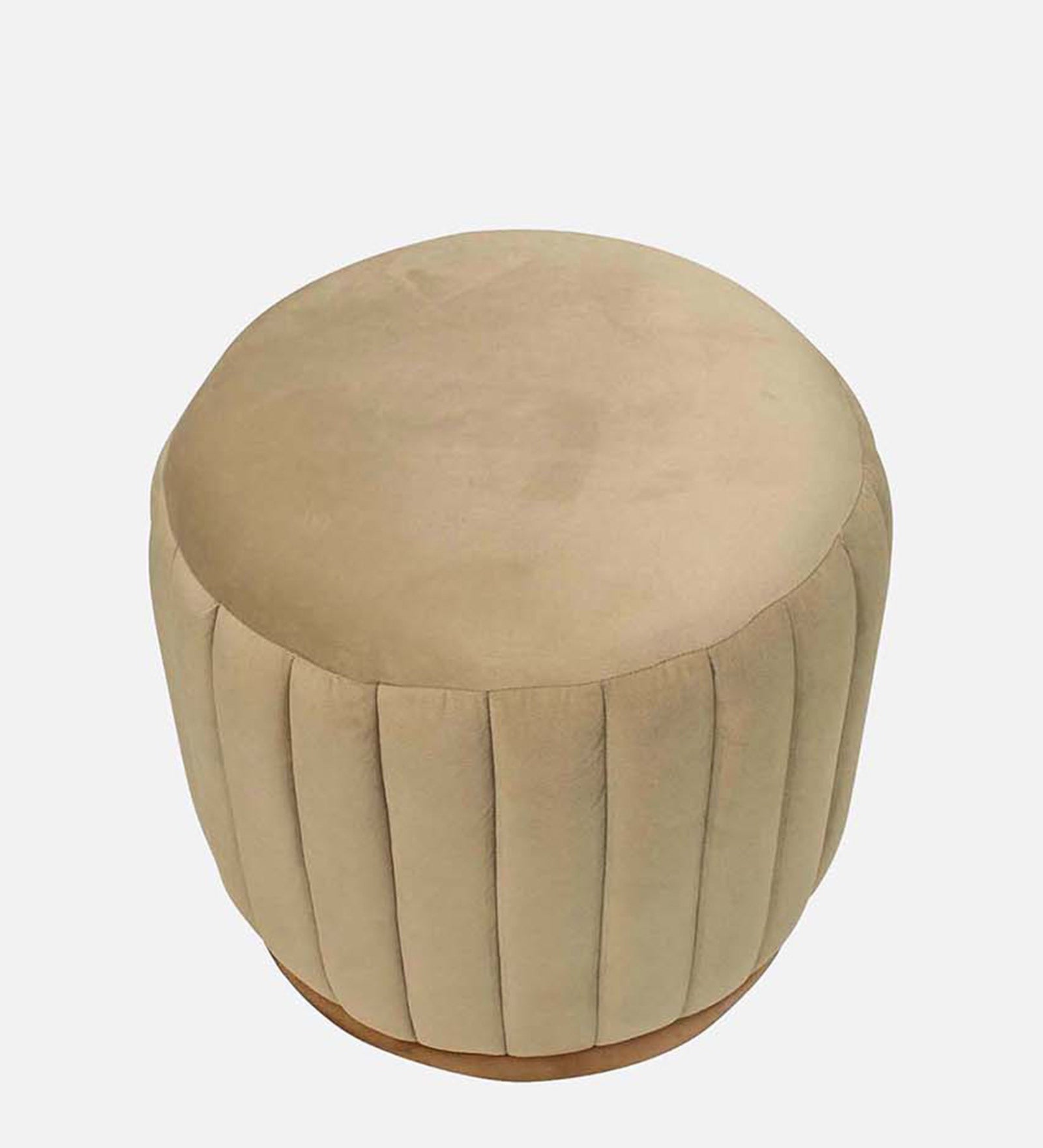 Parker Fabric Ottoman In Beige Colour