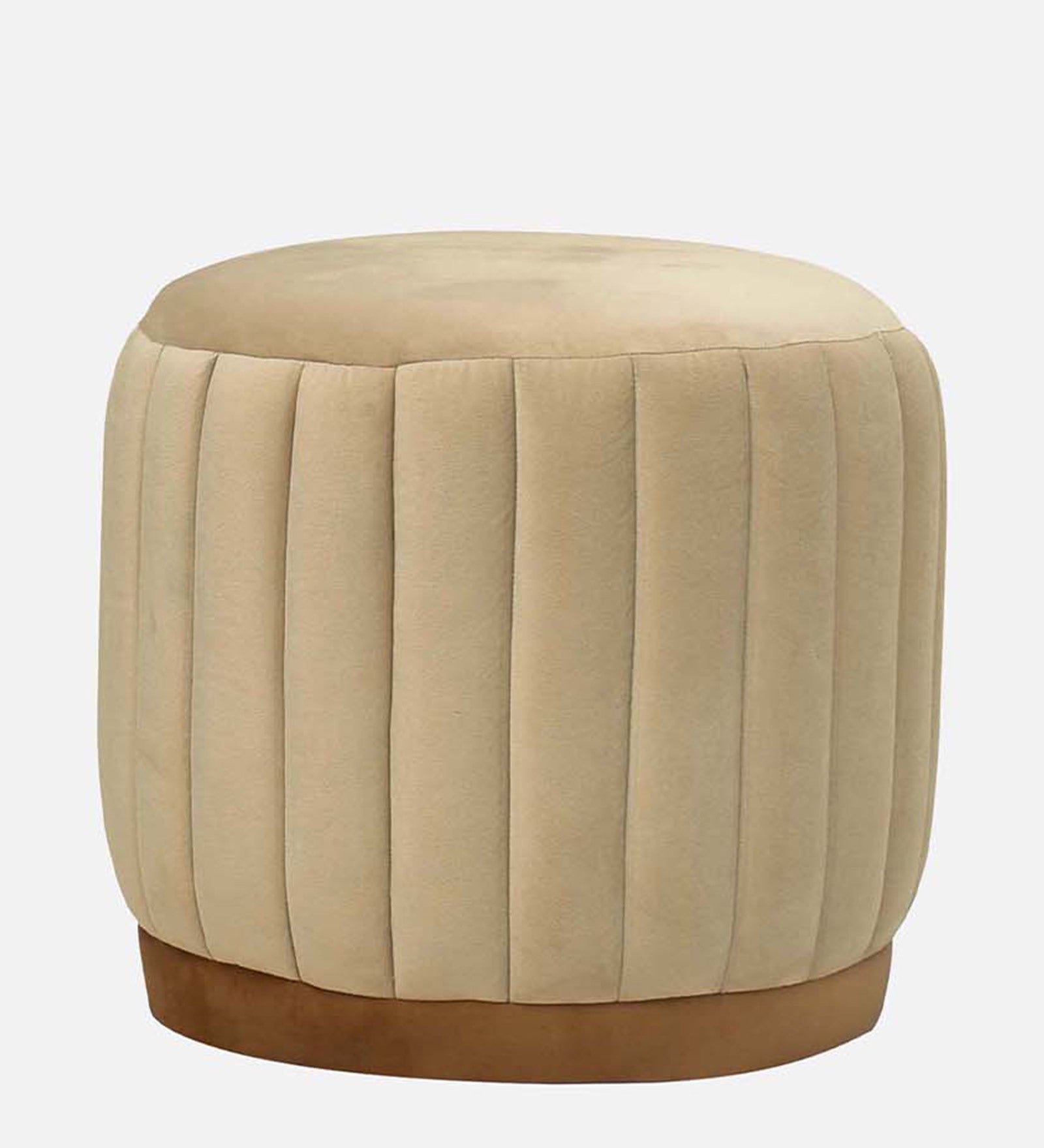 Parker Fabric Pouffe In Beige Colour - Febonic Living