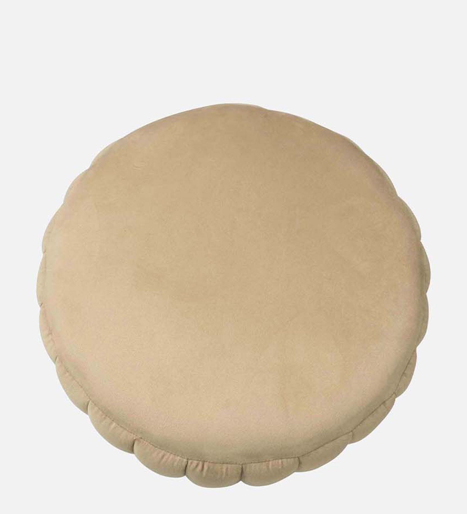 Parker Fabric Pouffe In Beige Colour - Febonic Living