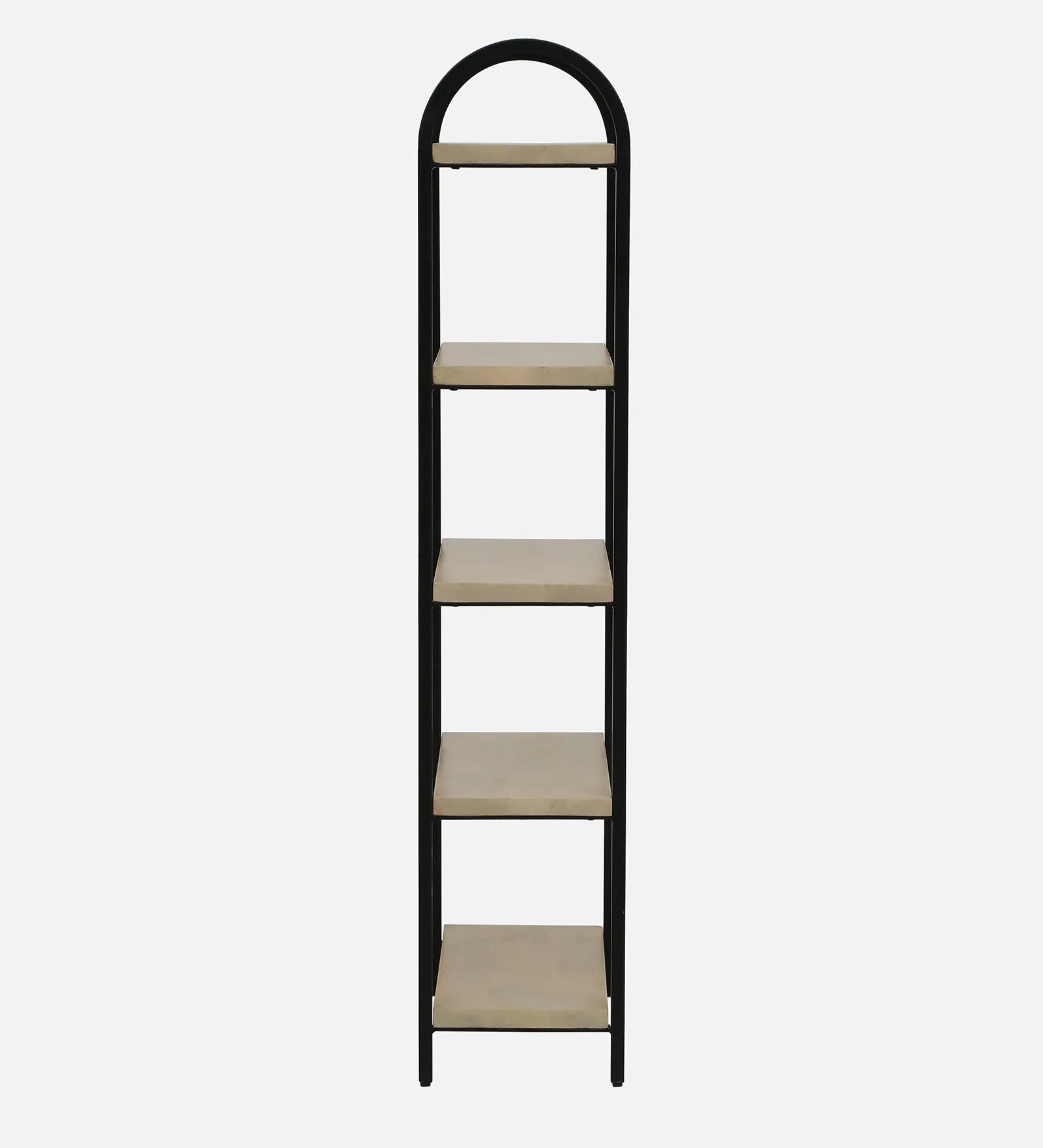Sucre Solid Wood Book Shelf In Gold Wash Finish - Febonic Living