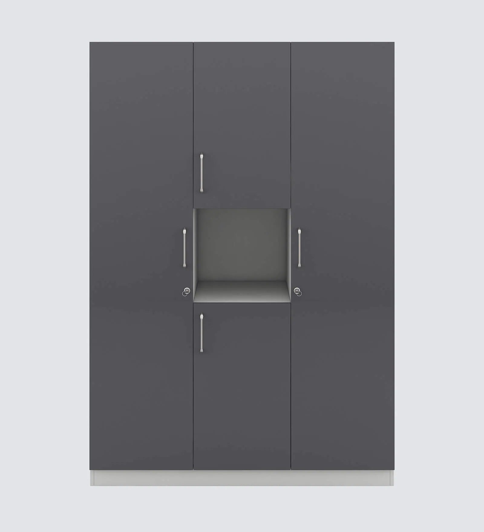 Pearl 3 Door Wardrobe in Wenge & Frosty White Finish