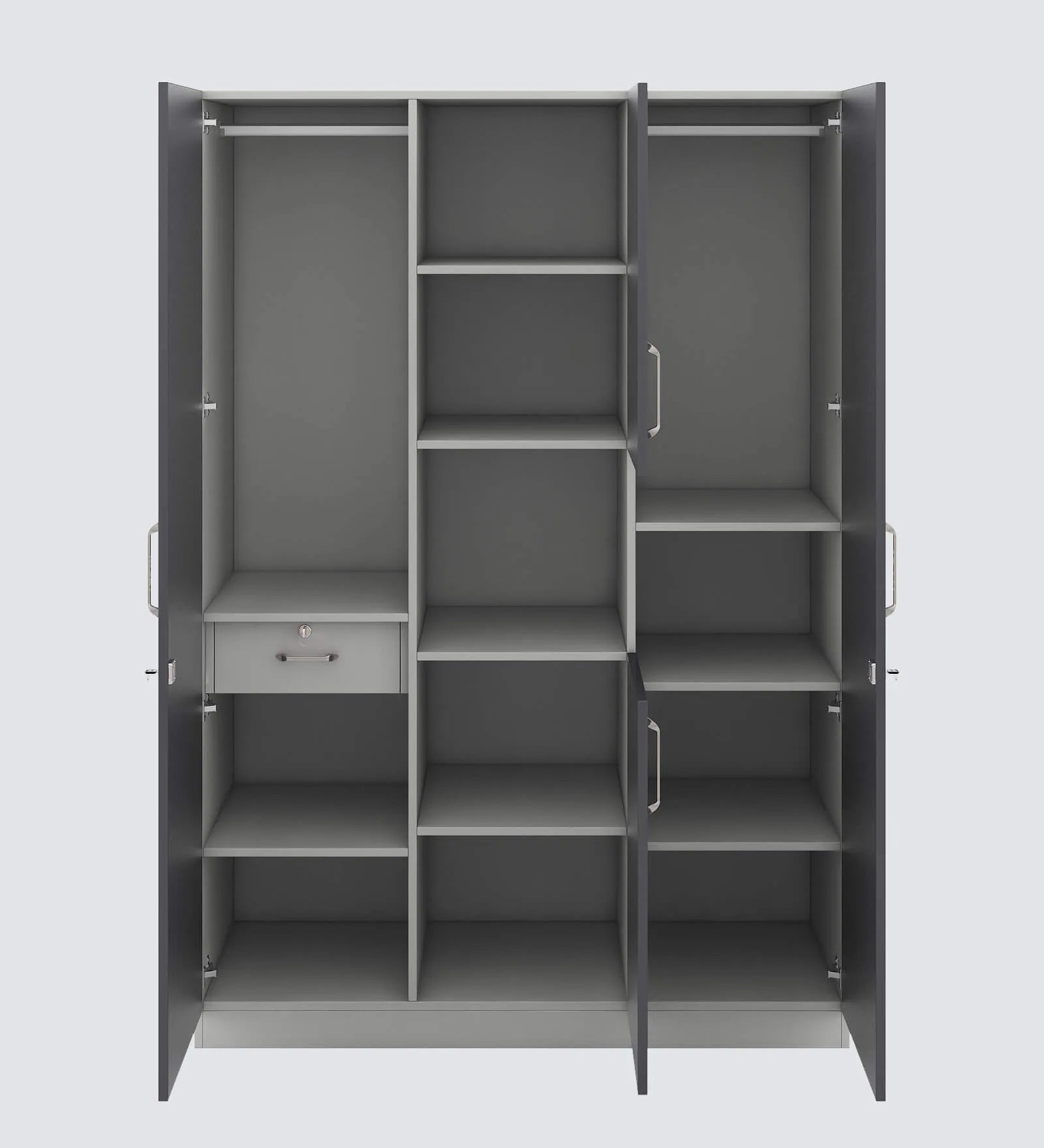 Pearl 3 Door Wardrobe in Wenge & Frosty White Finish