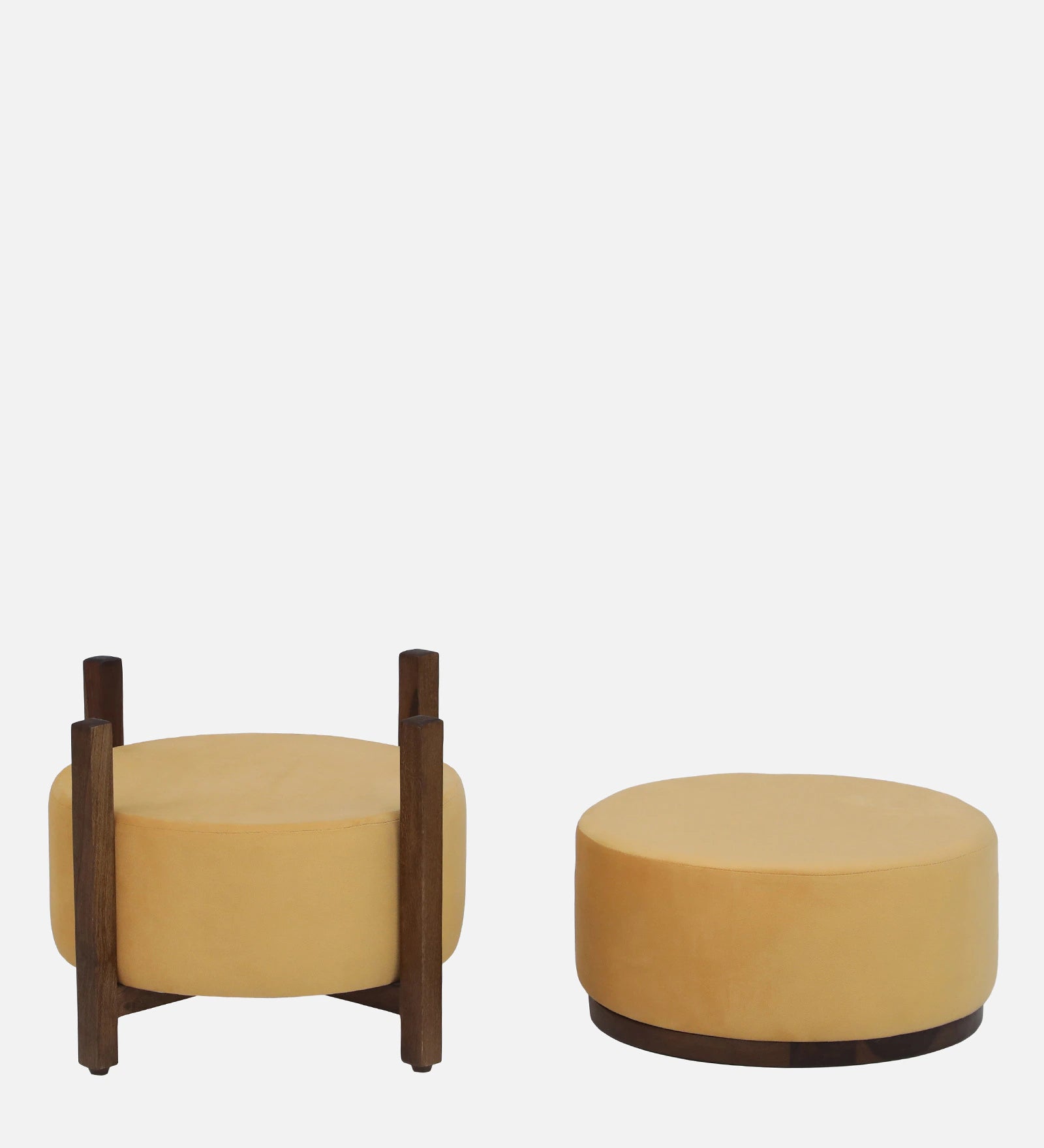 Eriee Sheesham Wood Stool Cum End Table In Walnut Finish - Febonic Living