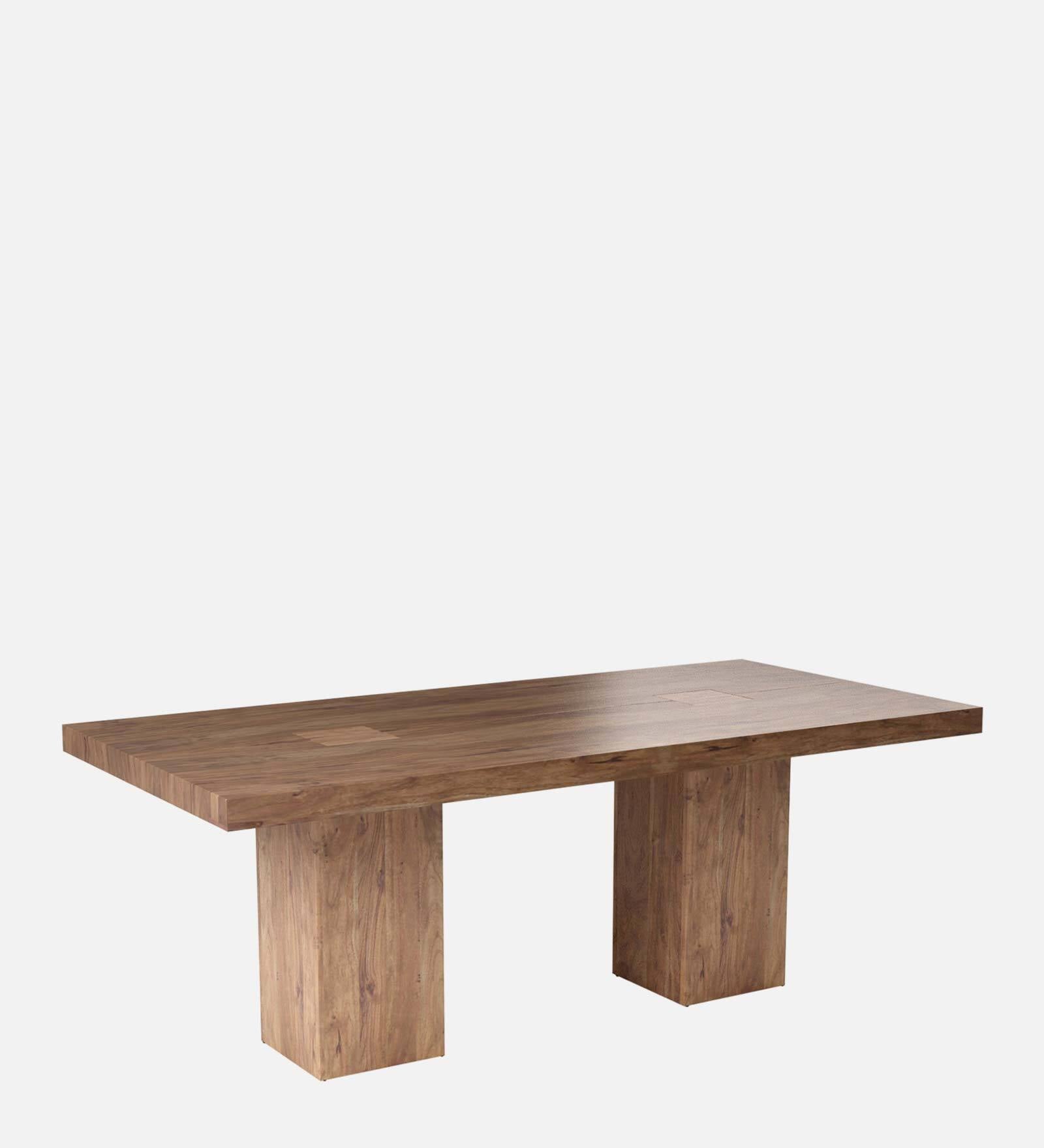 Tusco Solid Wood 6 Seater Dining Table In Premium Acacia Finish - Febonic Living