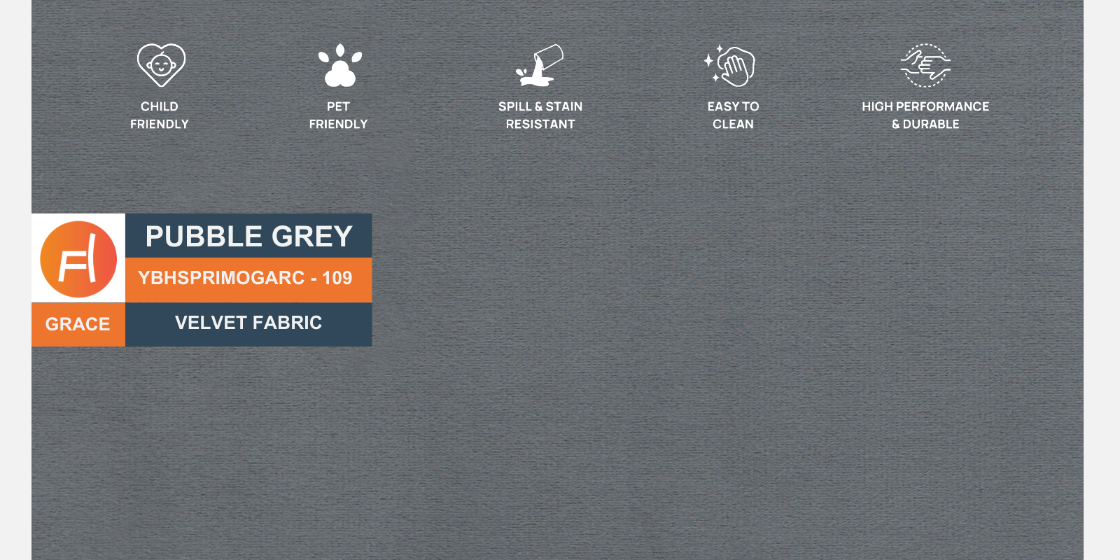 Yara Velvet Fabric 2 Seater Sofa In Pubble Grey Colour - Febonic Living