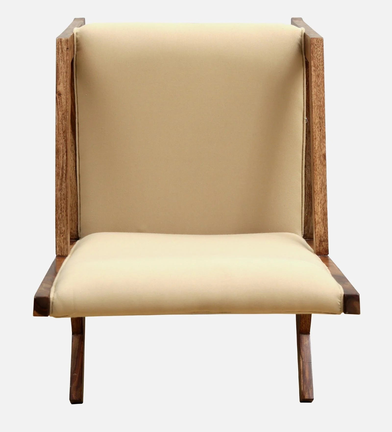 Rezza Fabric Rocking Chair in Beige Colour