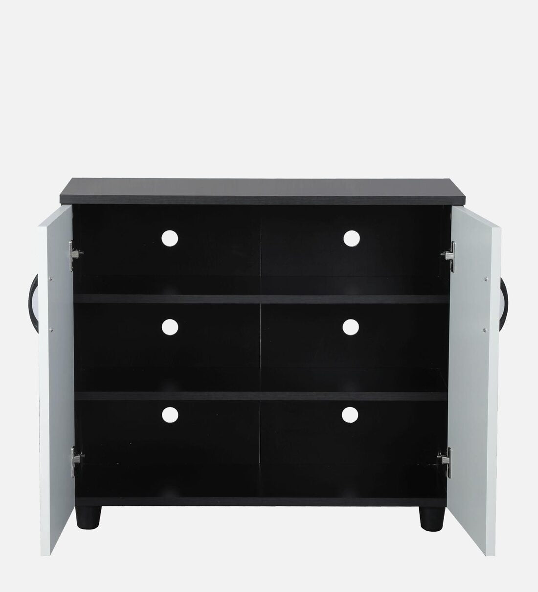 Yasha Shoe Rack In Wenge And Frosty White Finish - Febonic Living