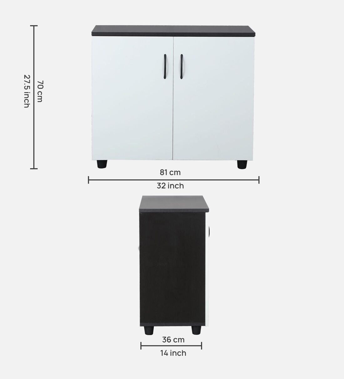 Yasha Shoe Rack In Wenge And Frosty White Finish - Febonic Living