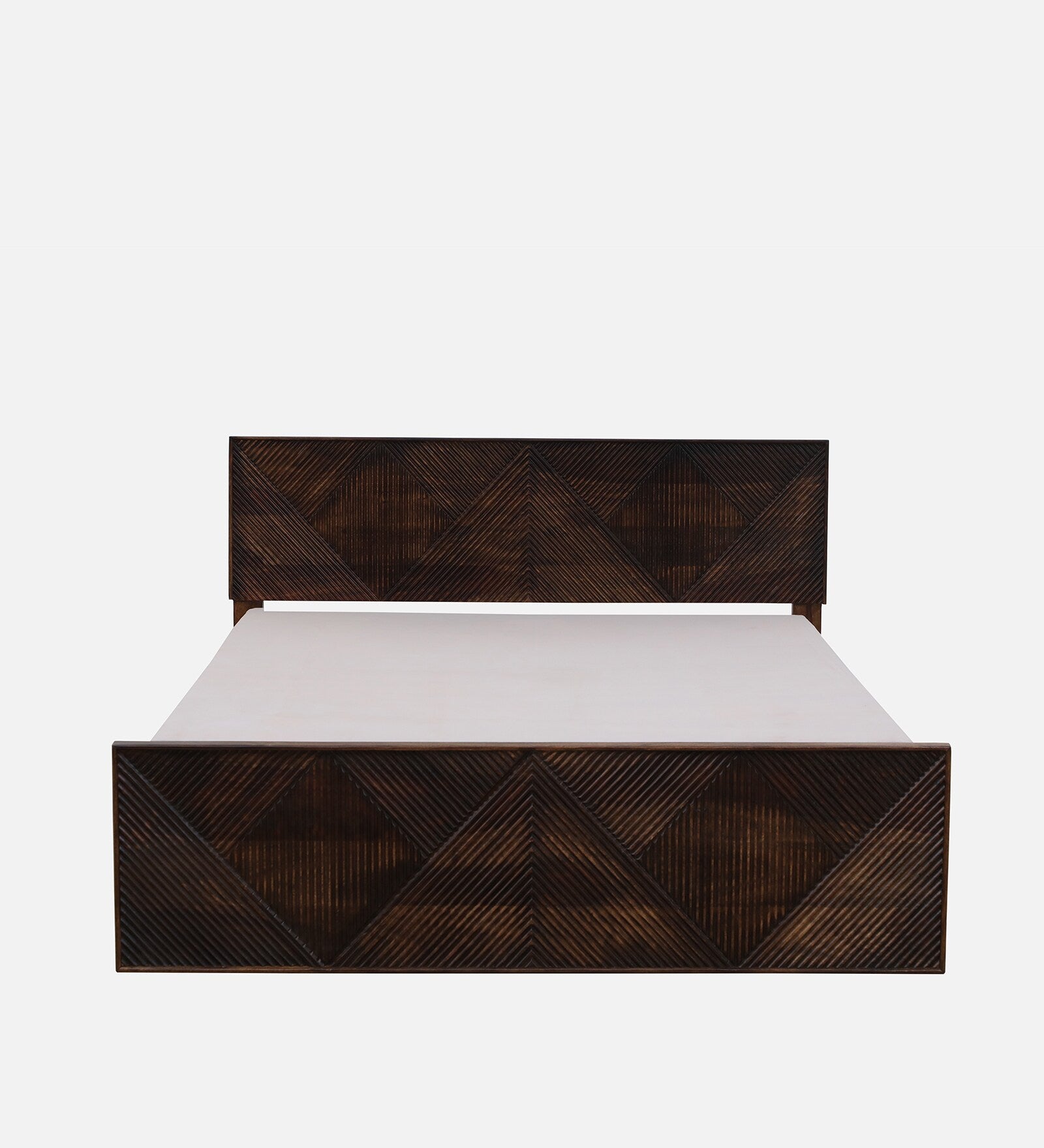 Pari Sheesham Wood King Size Bed In Provincial Teak Finish - Febonic Living