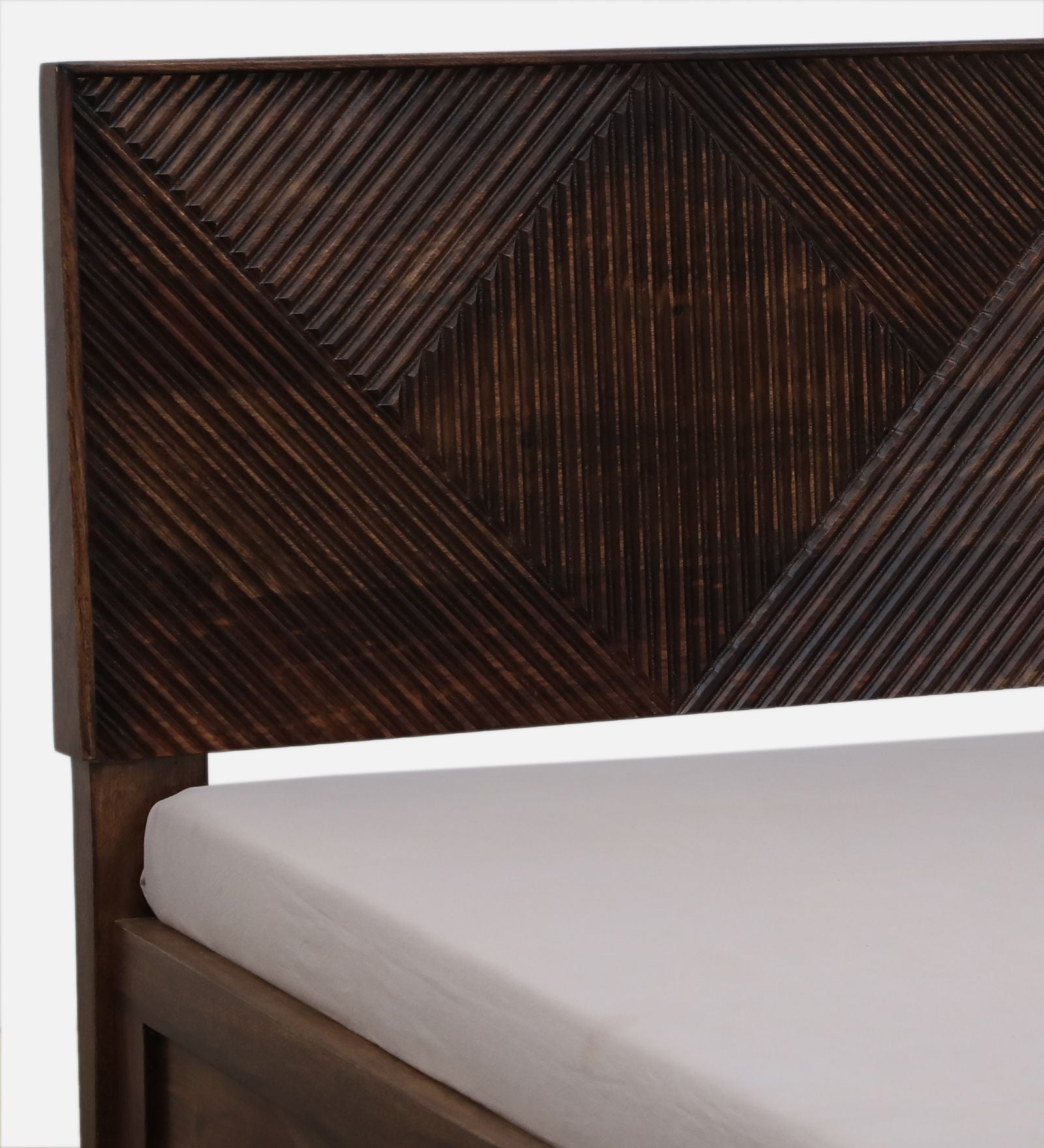 Pari Sheesham Wood King Size Bed In Provincial Teak Finish - Febonic Living