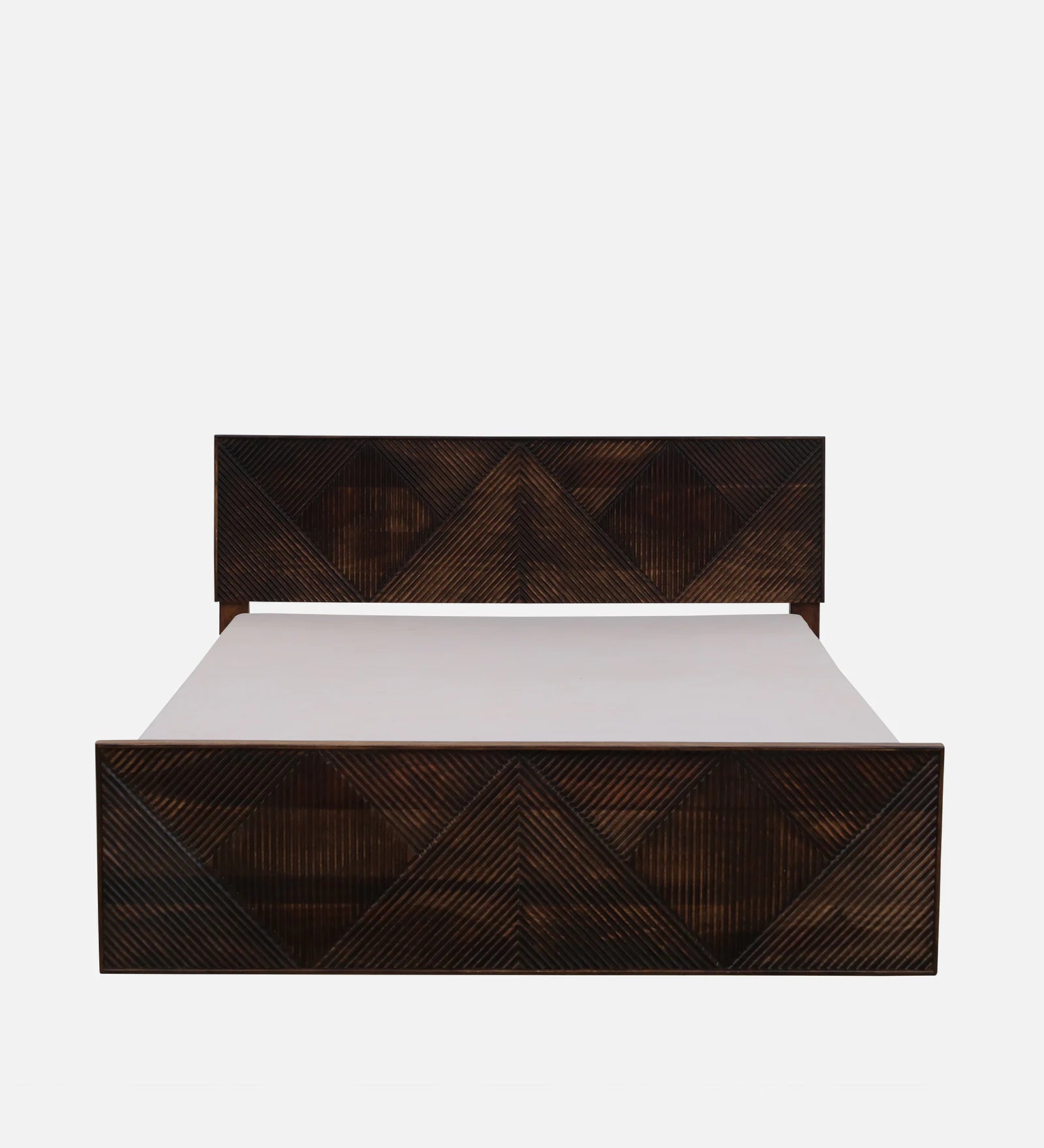 Pari Sheesham Wood King Size Bed In Provincial Teak Finish With Drawer Storage - Febonic Living