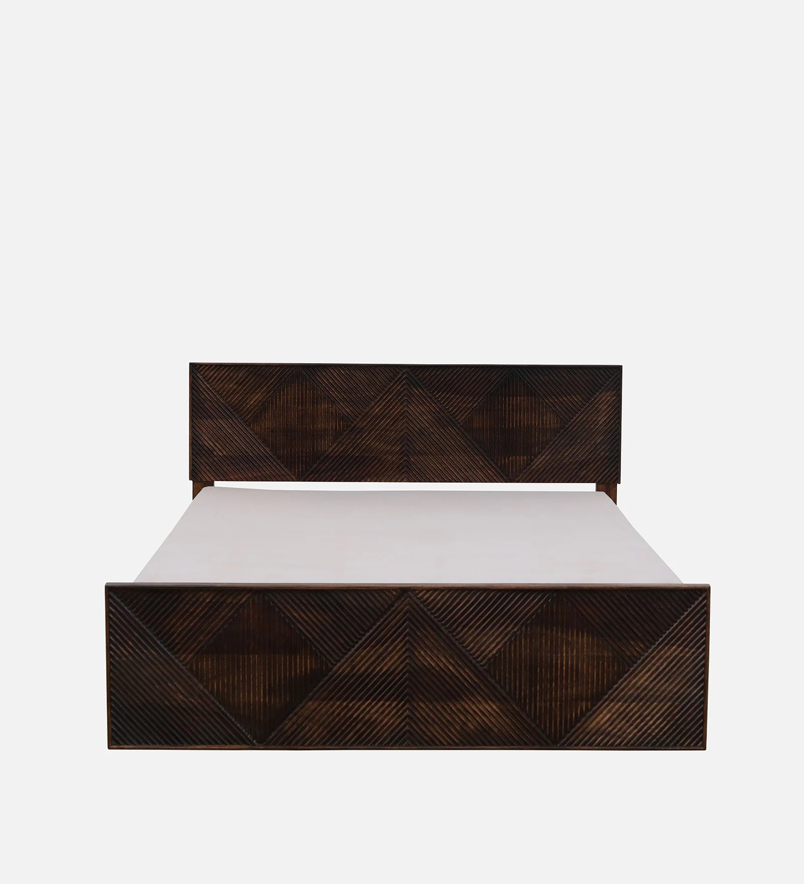 Pari Sheesham Wood King Size Bed In Provincial Teak Finish With Box Storage - Febonic Living